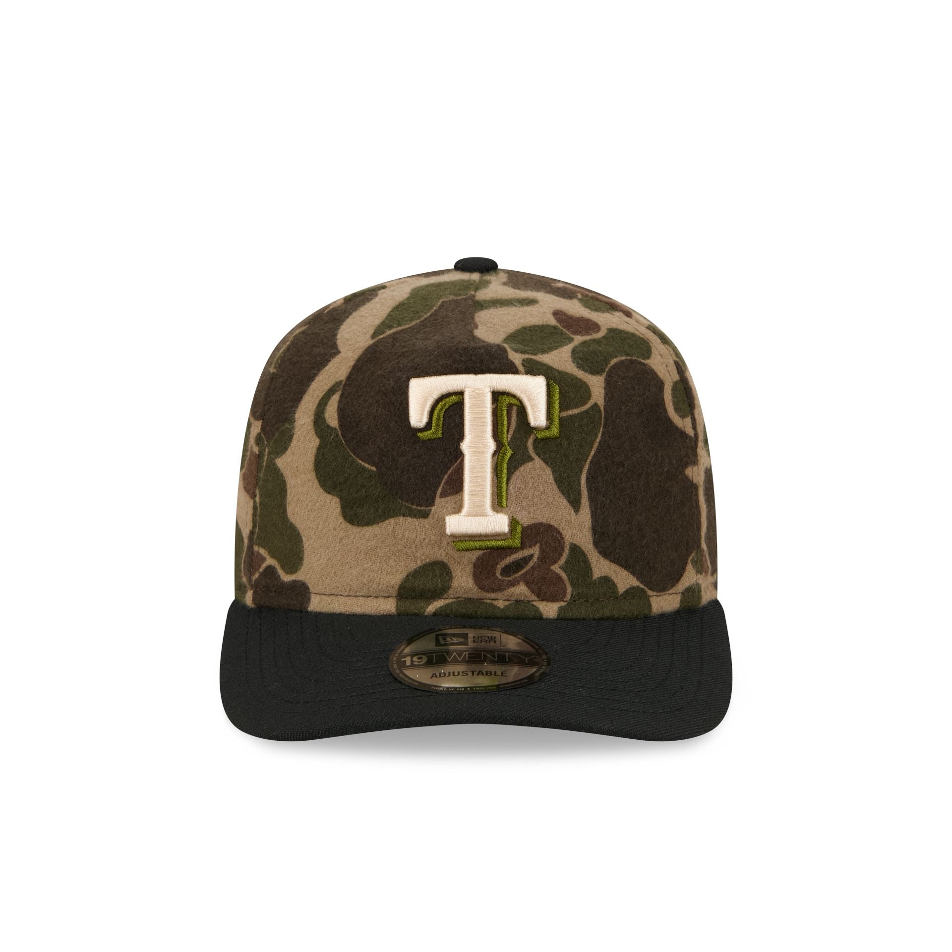 Alternative view of Texas Rangers Three Looms Wool Duck Camo 19Twenty Adjustable Hat