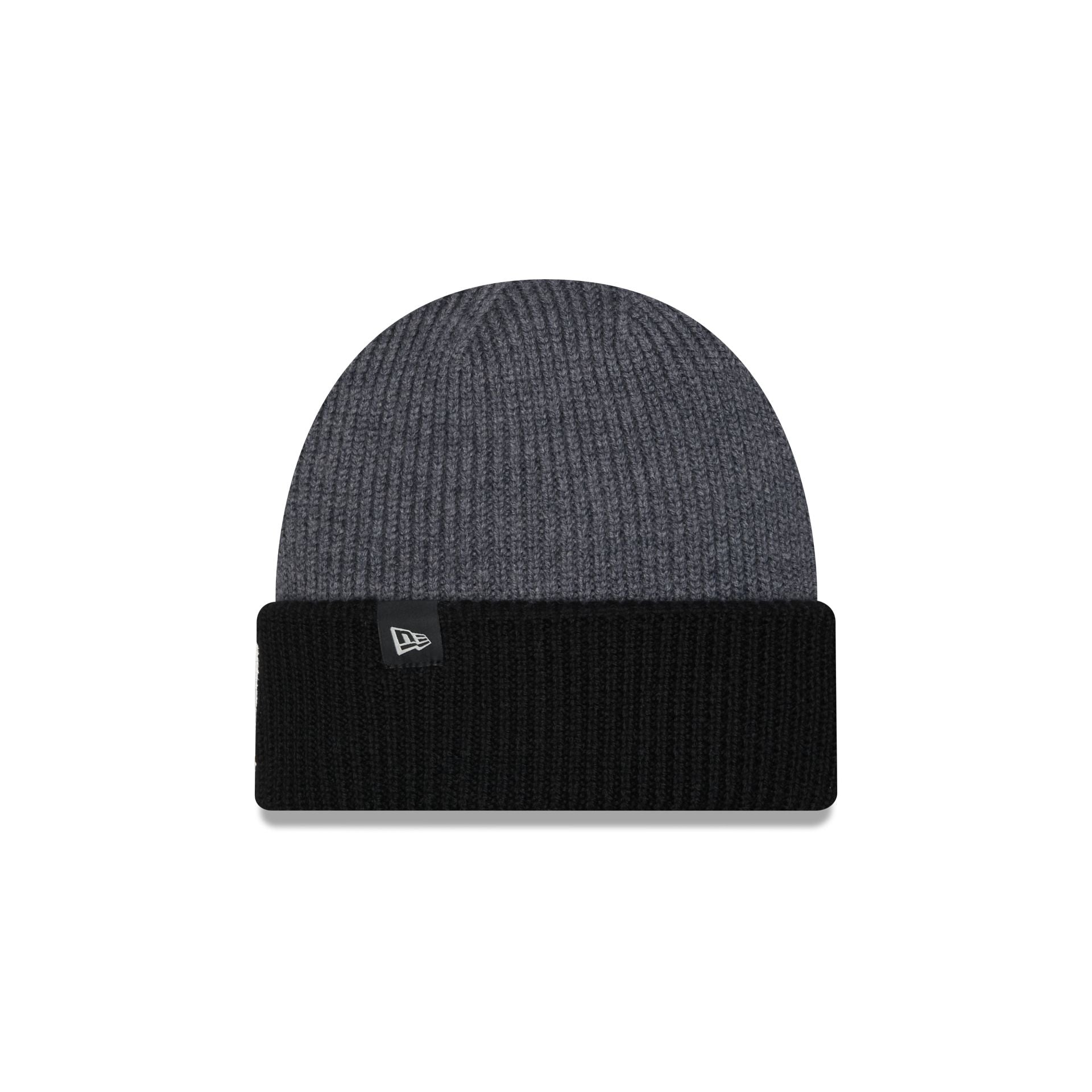 Alternative view of Las Vegas Raiders Merino Wool Color Block Cuff Knit Hat