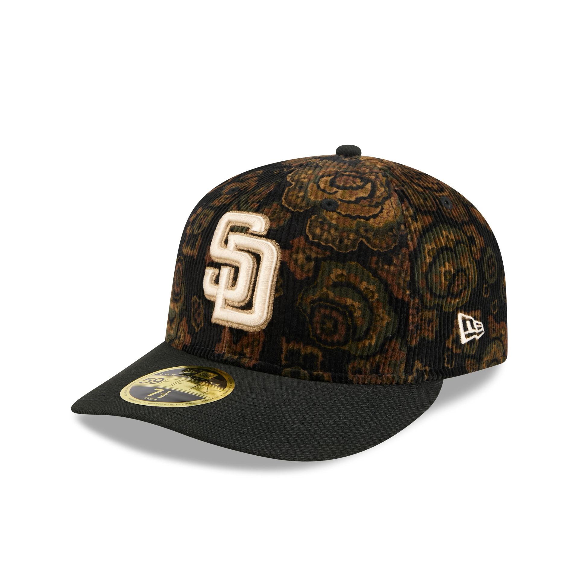 San Diego Padres Three Looms Floral Cord Low Profile 59Fifty Fitted Hat