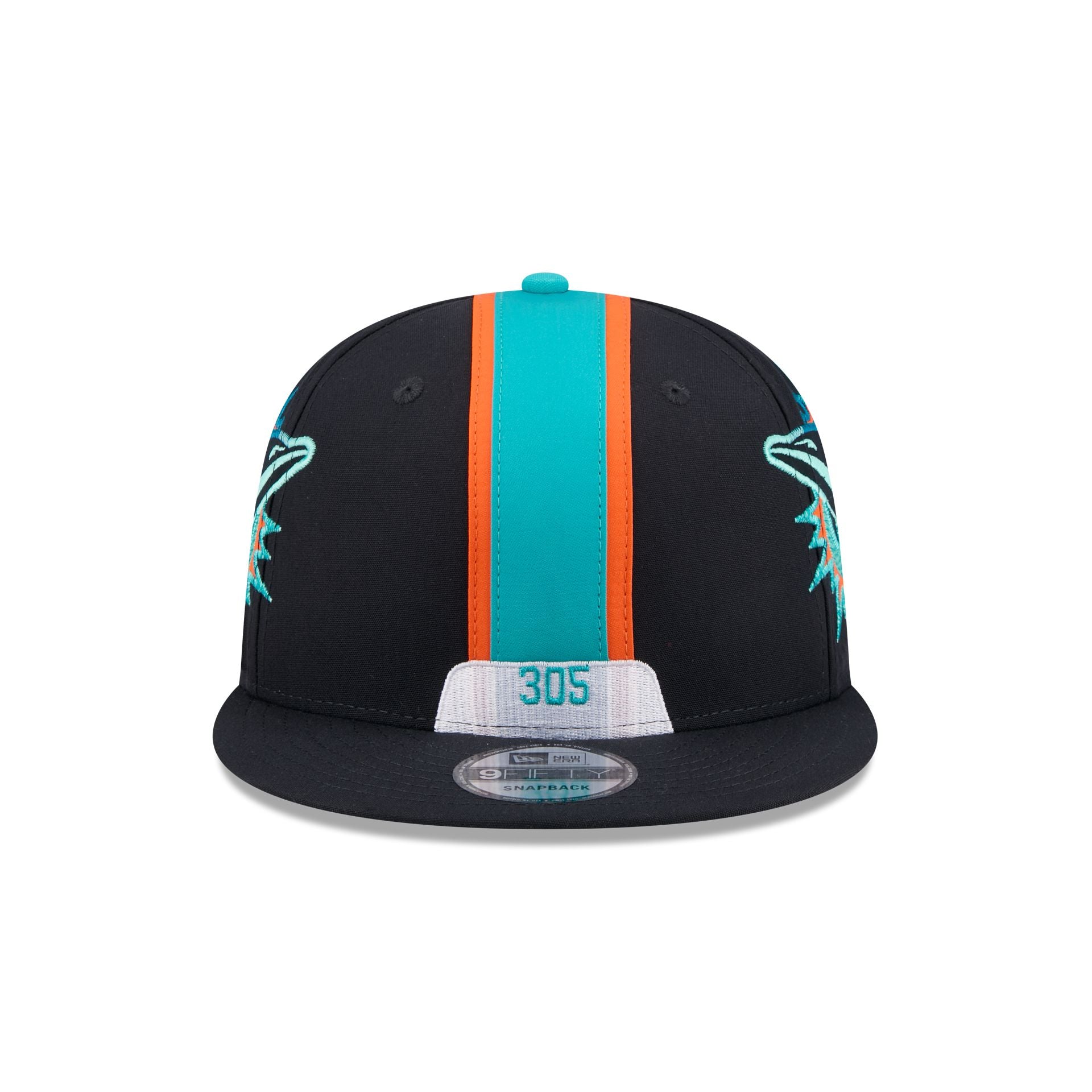 Alternative view of Miami Dolphins 2025 Nfl Rivalries Helmet Pack 9Fifty Snapback Hat