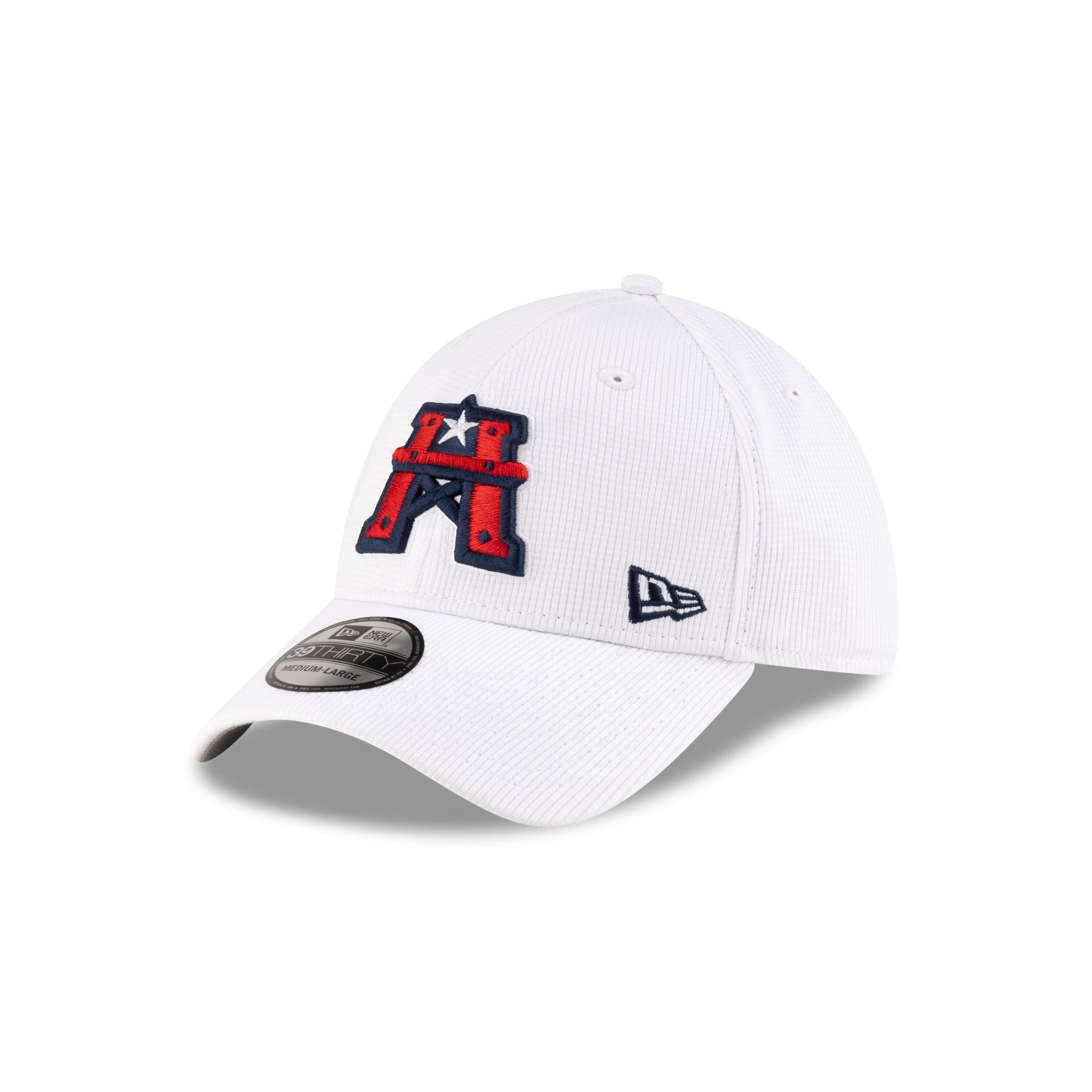 Houston Roughnecks White 39Thirty Stretch Fit Hat