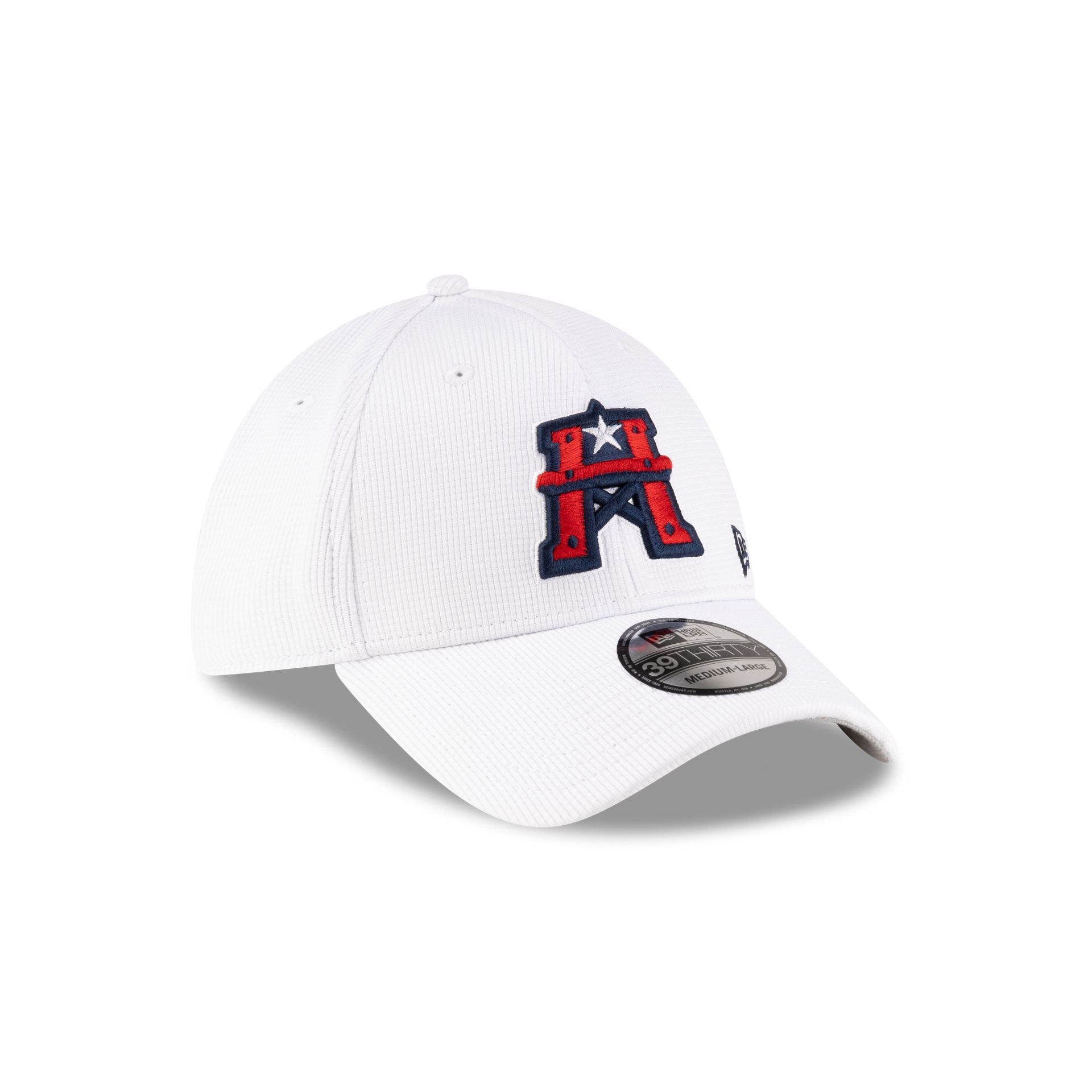 Houston Roughnecks White 39Thirty Stretch Fit Hat - Image 3