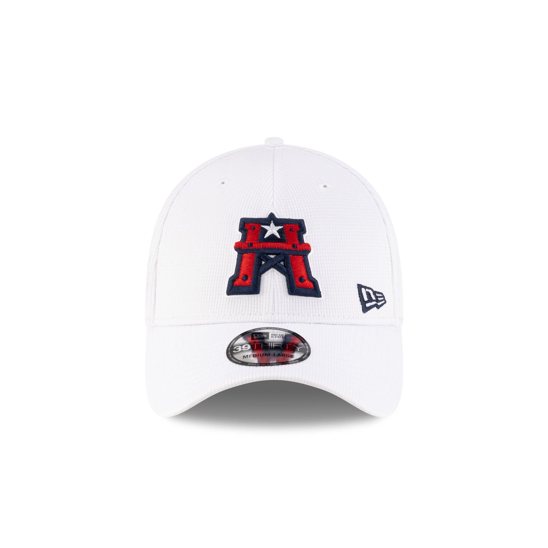 Alternative view of Houston Roughnecks White 39Thirty Stretch Fit Hat