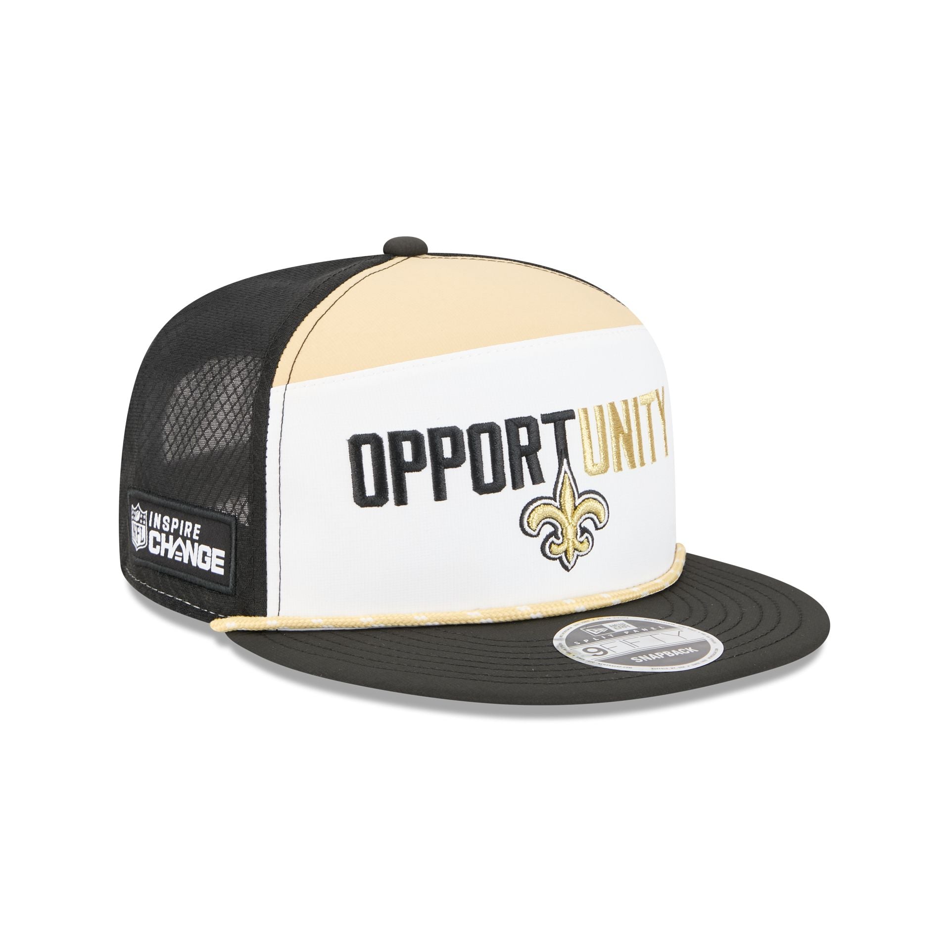 New Orleans Saints 2025 Inspire Change Split Panel 9Fifty Snapback Hat - Image 3
