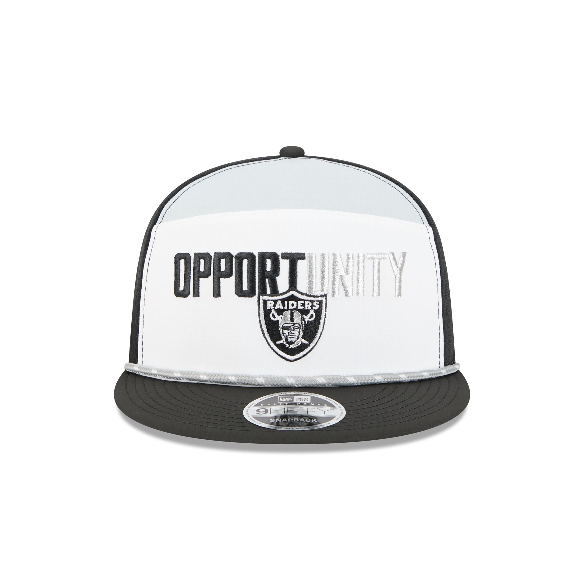Alternative view of Las Vegas Raiders 2025 Inspire Change Split Panel 9Fifty Snapback Hat