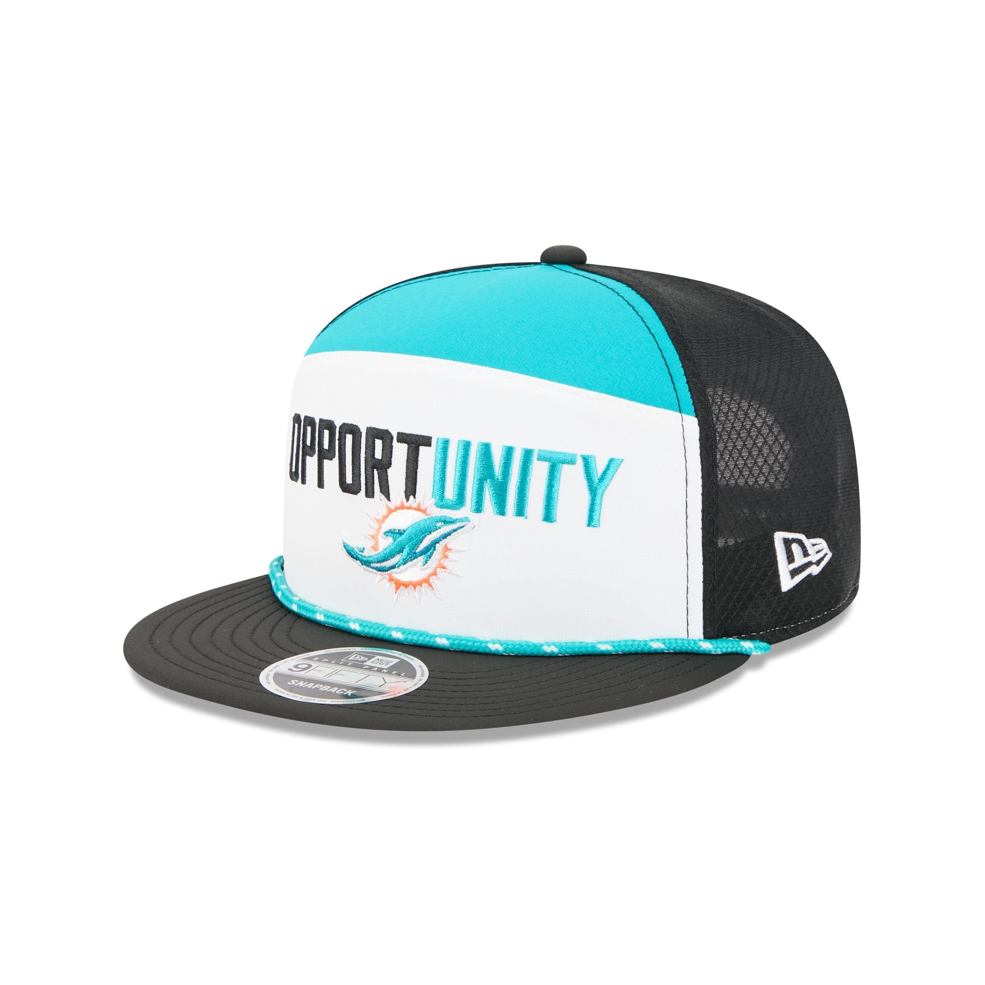 Miami Dolphins 2025 Inspire Change Split Panel 9Fifty Snapback Hat