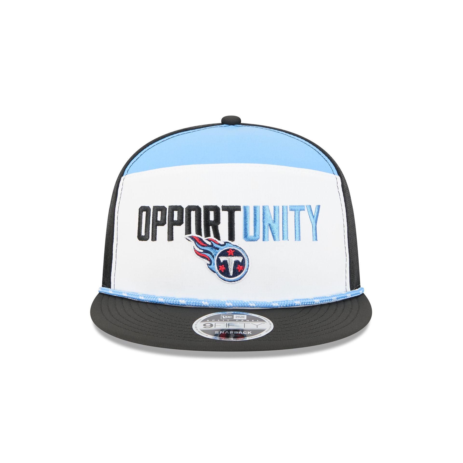 Alternative view of Tennessee Titans 2025 Inspire Change Split Panel 9Fifty Snapback Hat