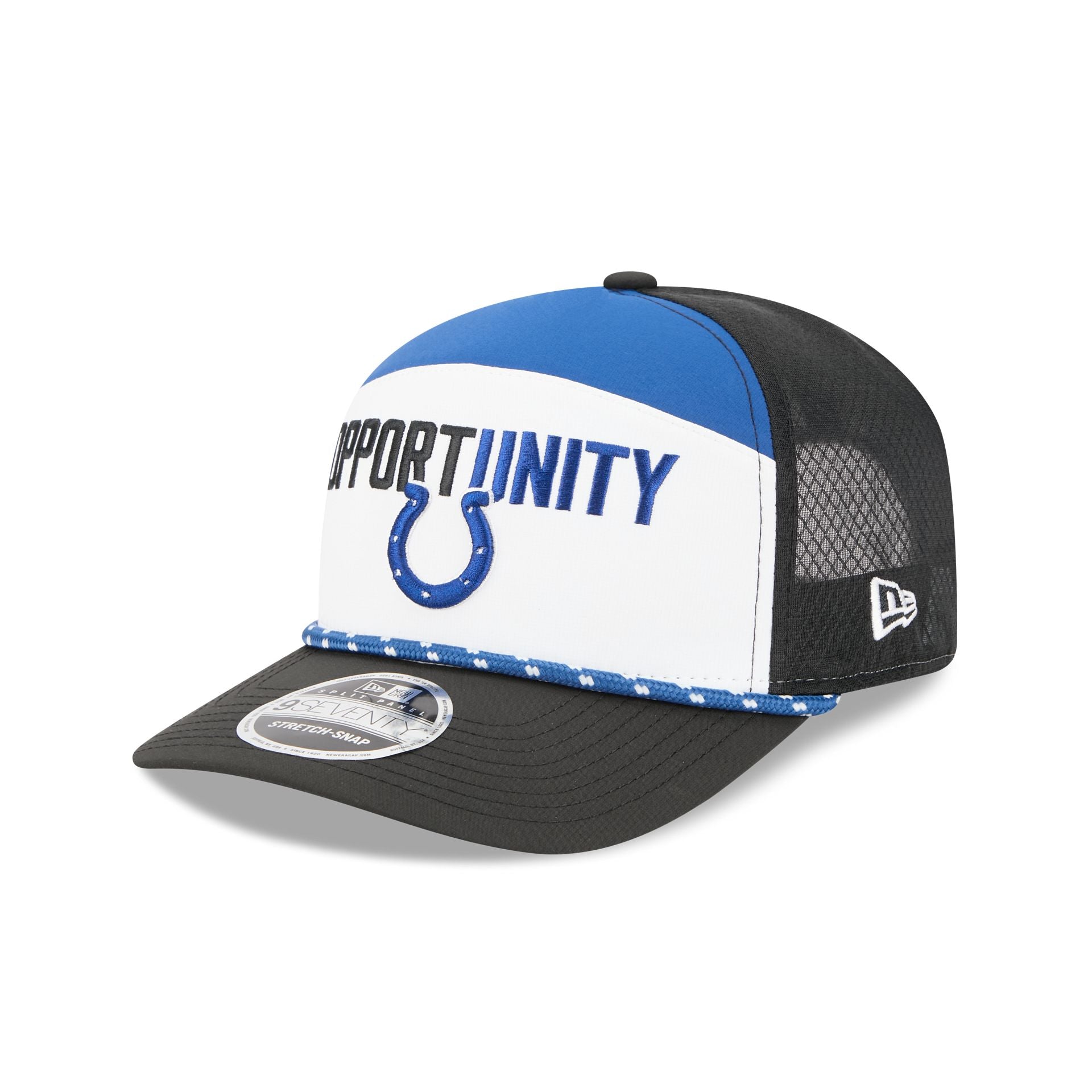 Indianapolis Colts 2025 Inspire Change Split Panel 9Seventy Trucker Hat