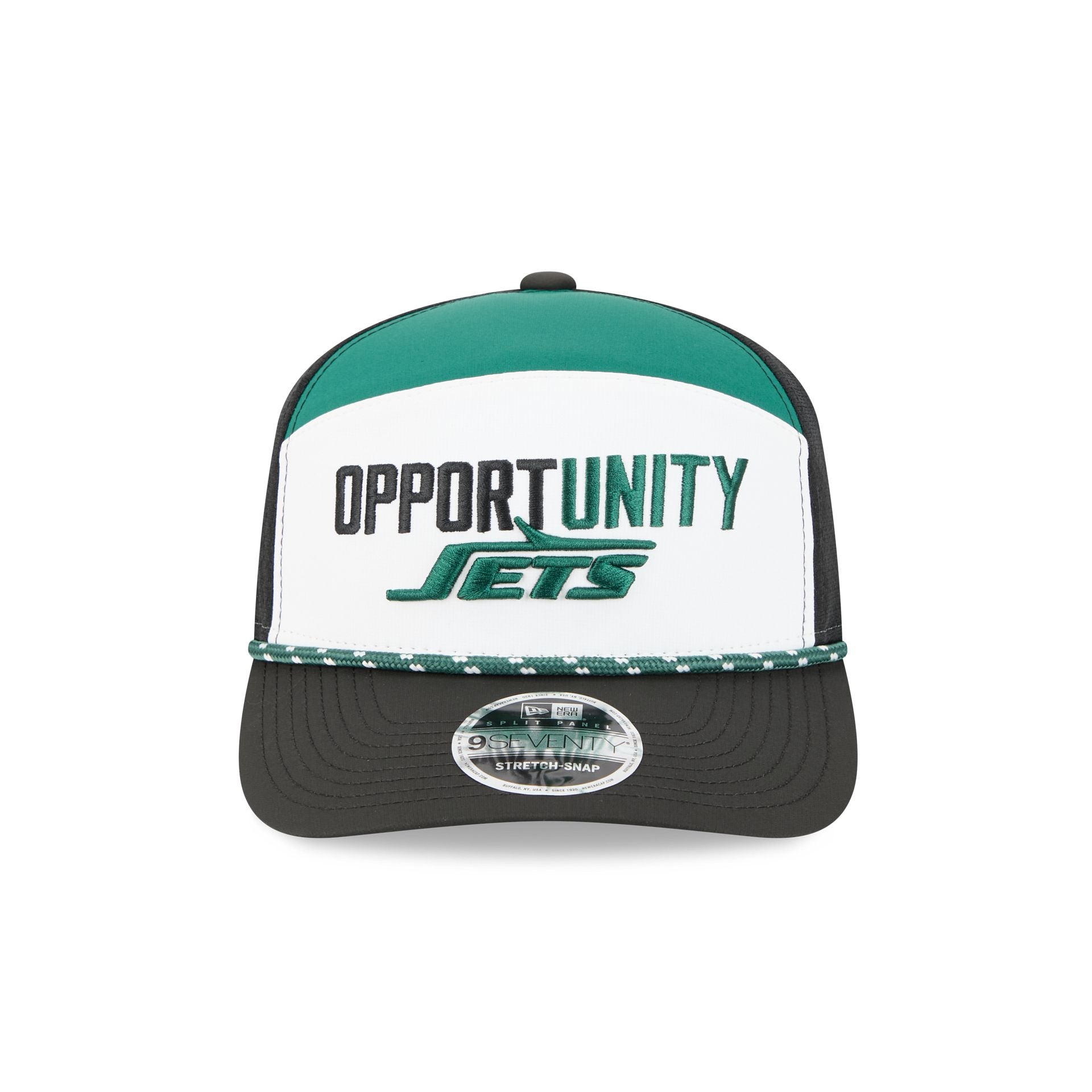 Alternative view of New York Jets 2025 Inspire Change Split Panel 9Seventy Trucker Hat