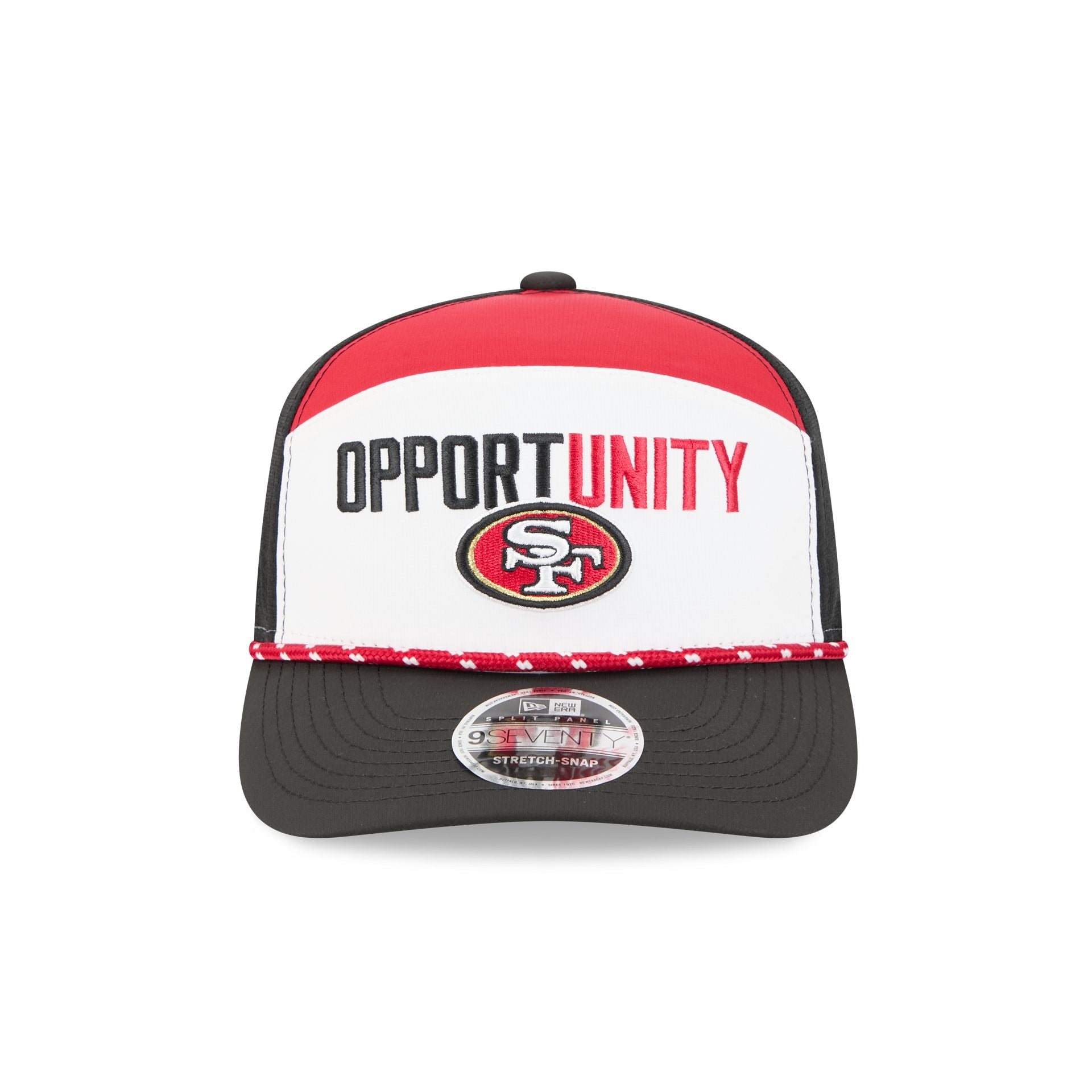 Alternative view of San Francisco 49Ers 2025 Inspire Change Split Panel 9Seventy Trucker Hat