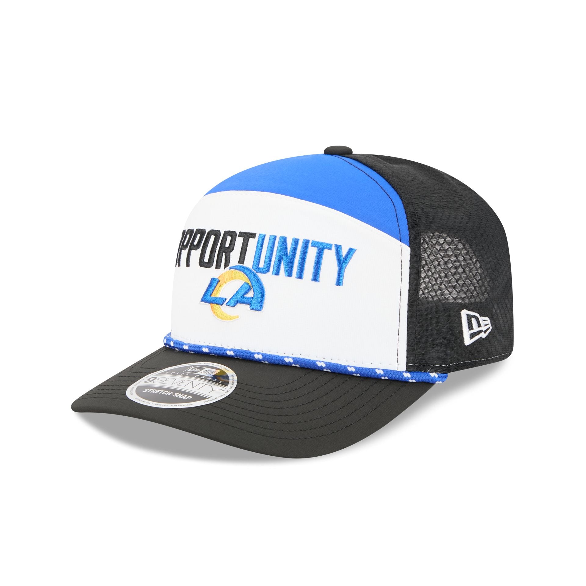Los Angeles Rams 2025 Inspire Change Split Panel 9Seventy Trucker Hat