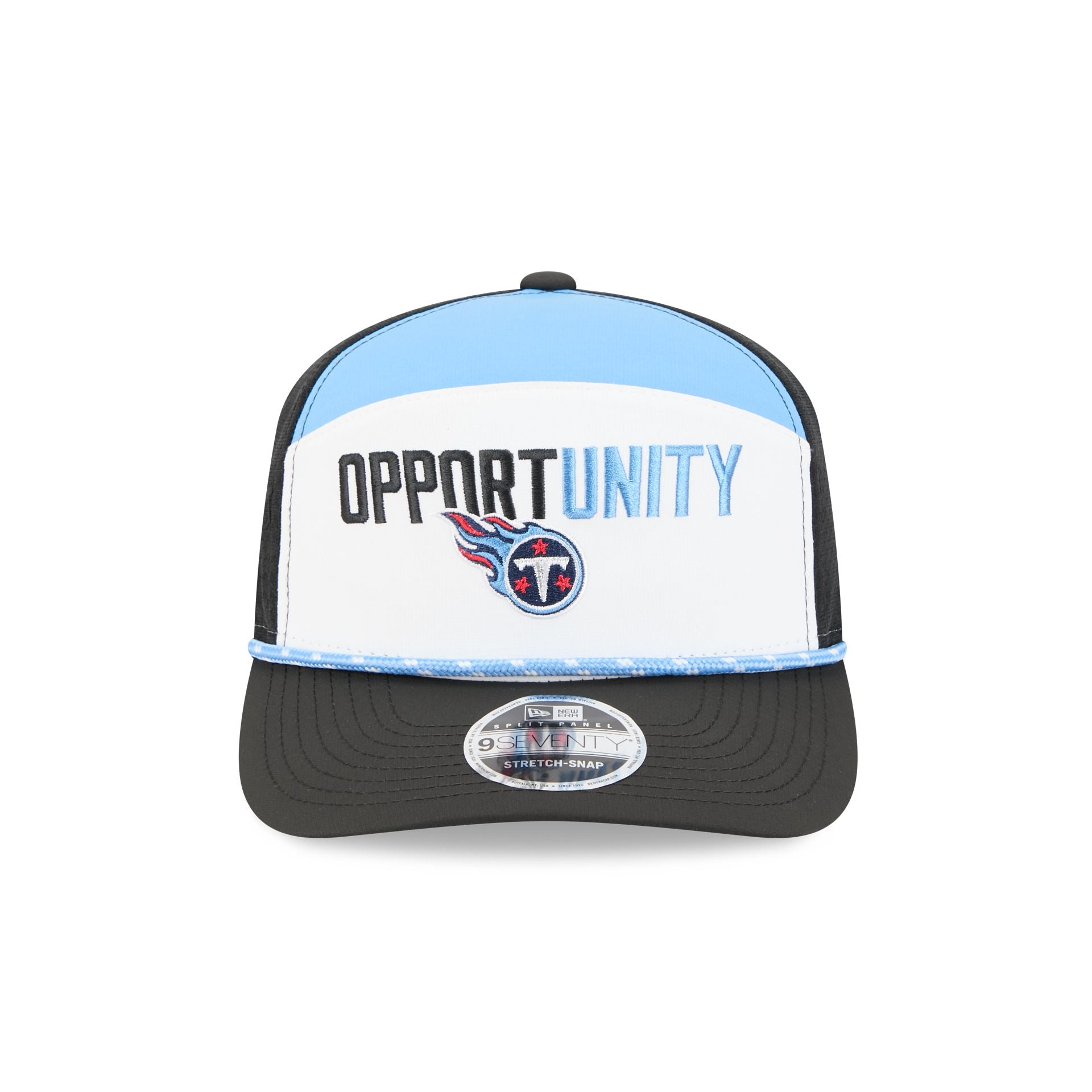 Alternative view of Tennessee Titans 2025 Inspire Change Split Panel 9Seventy Trucker Hat