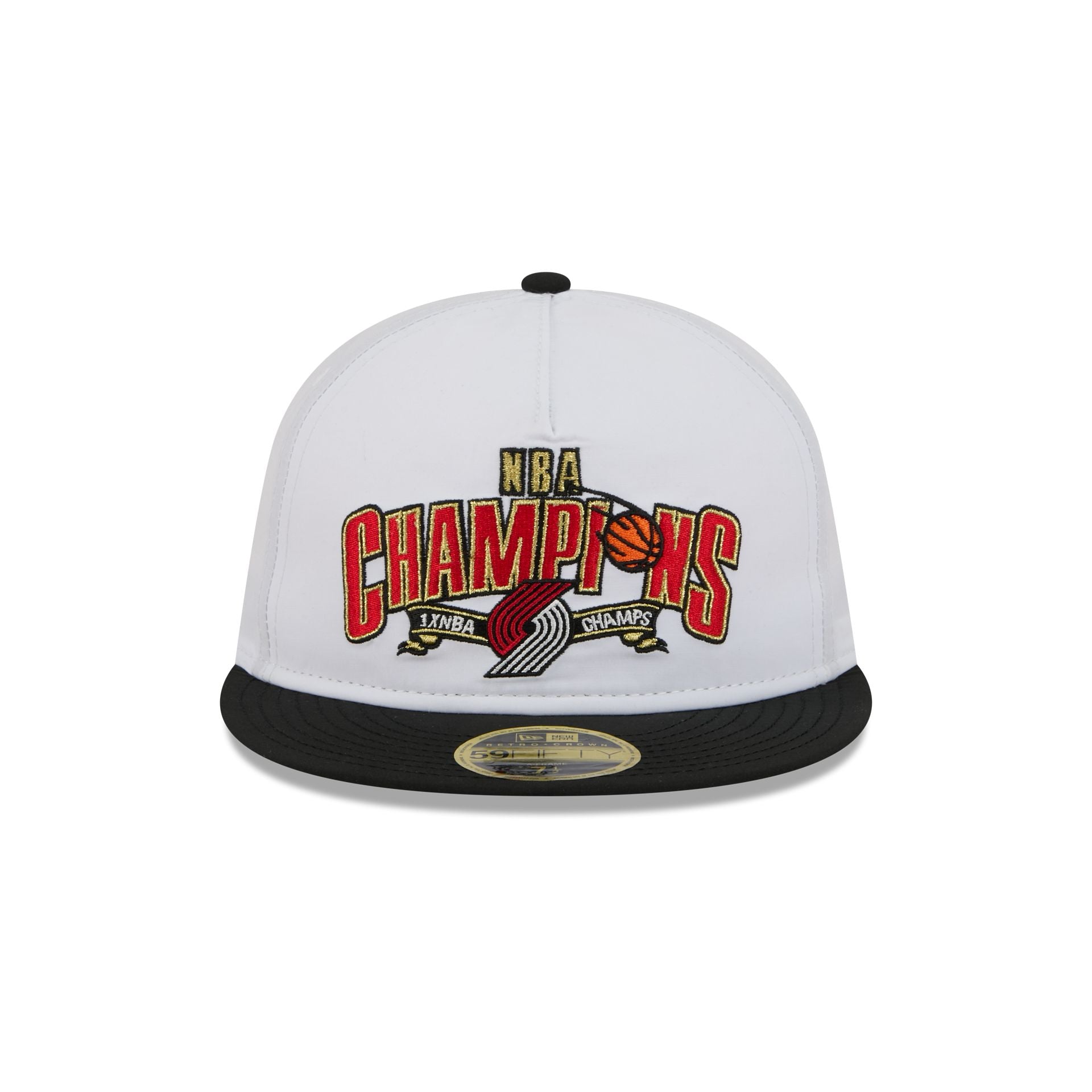 Alternative view of Portland Trail Blazers Champions White Retro Crown 59Fifty Fitted Hat