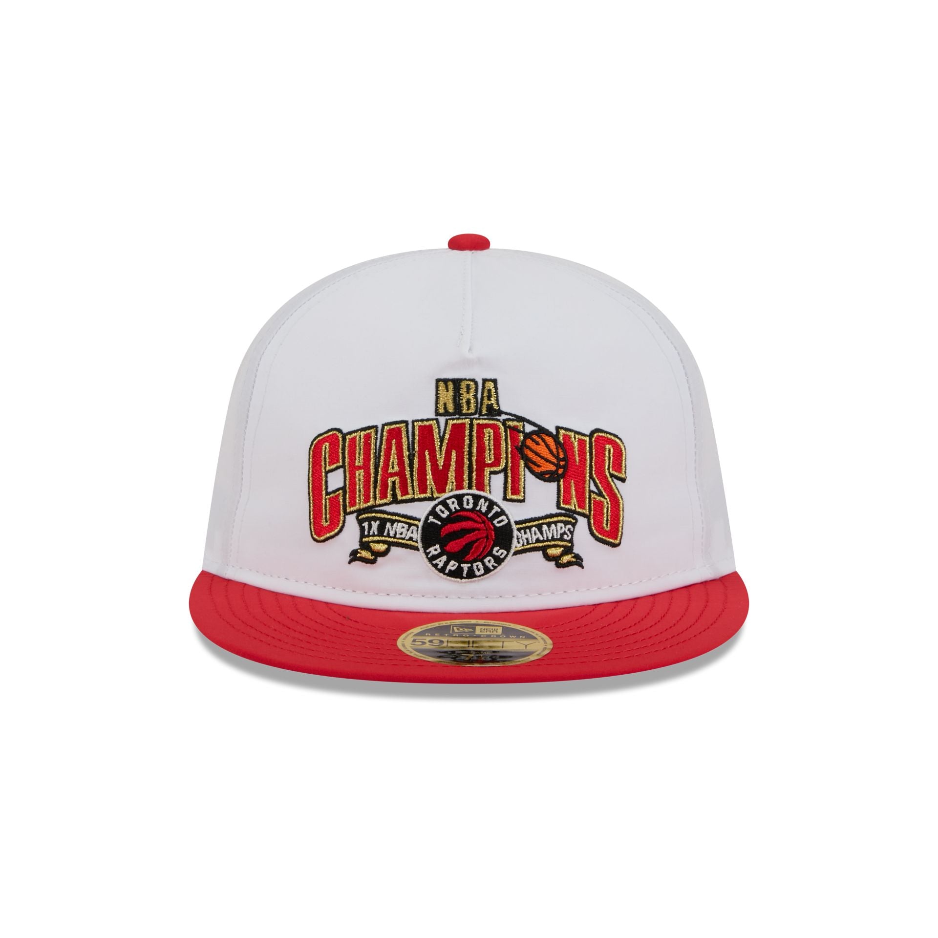 Alternative view of Toronto Raptors Champions White Retro Crown 59Fifty Fitted Hat
