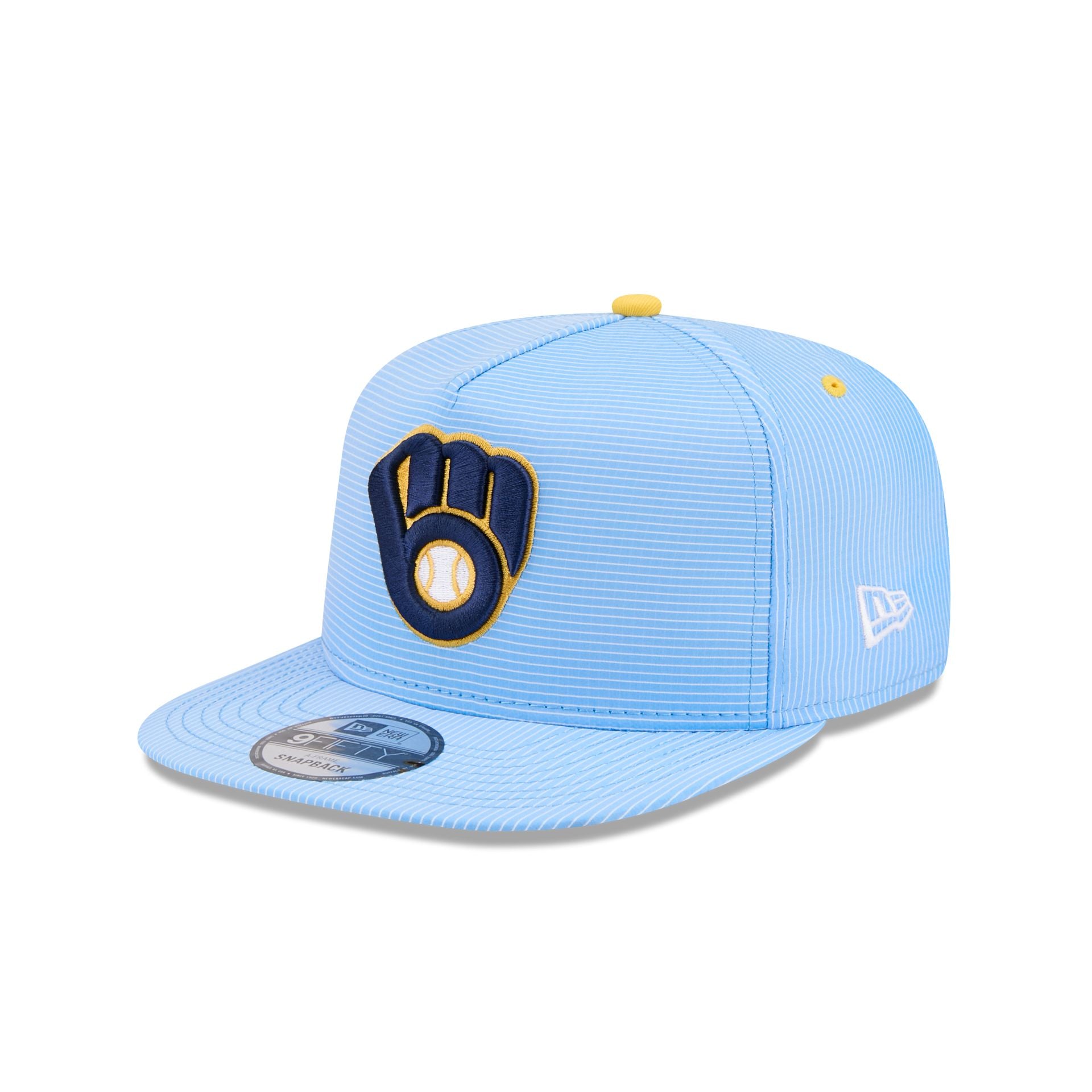 Milwaukee Brewers Pinstripe Ripstop 9Fifty A-Frame Snapback Hat