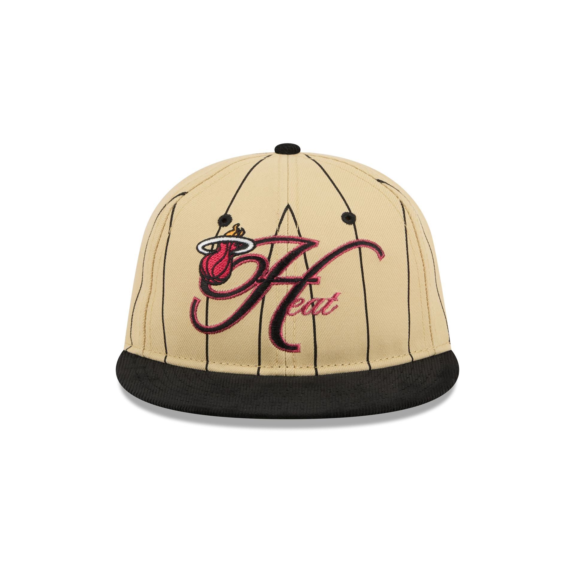 Alternative view of Miami Heat Pinstripe Script Retro Crown 9Fifty Adjustable Hat