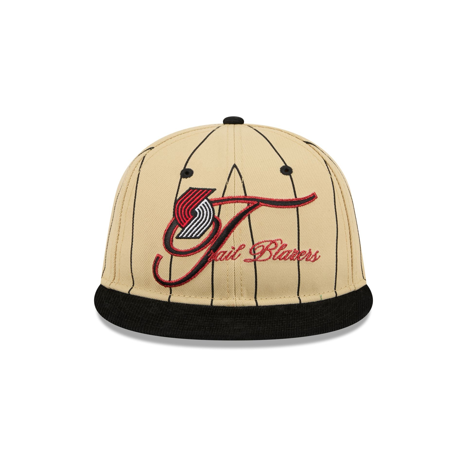 Alternative view of Portland Trail Blazers Pinstripe Script Retro Crown 9Fifty Adjustable Hat