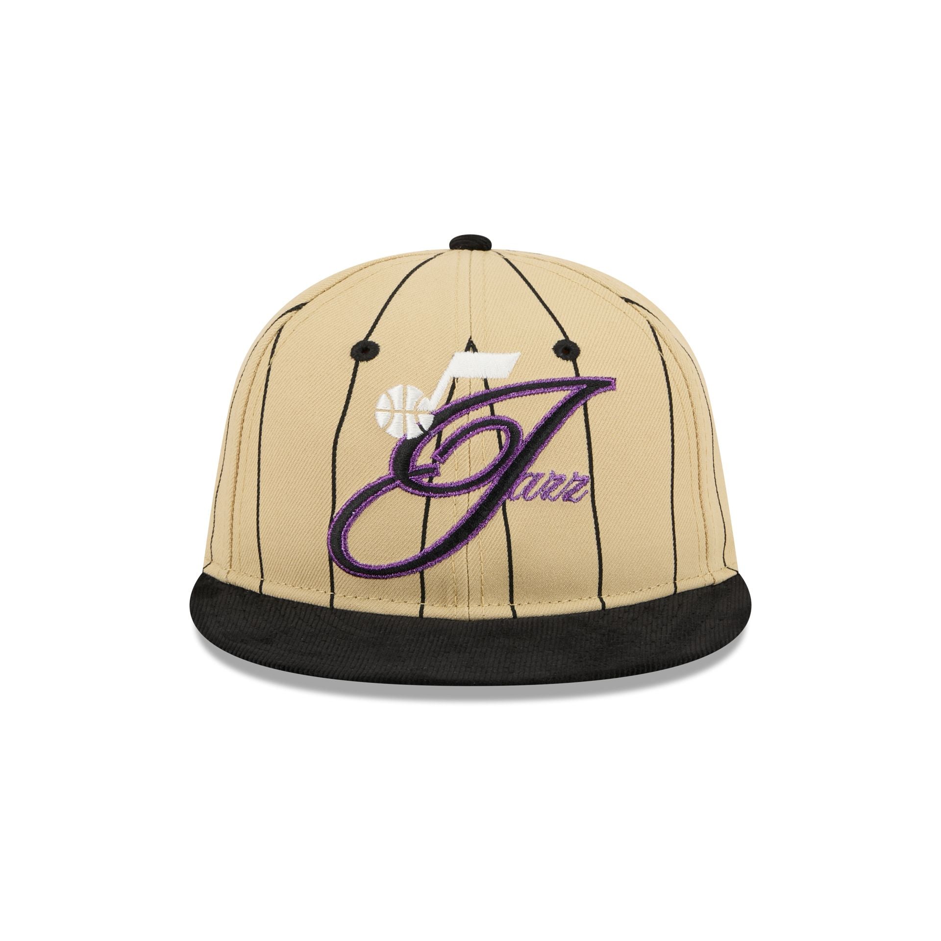 Alternative view of Utah Jazz Pinstripe Script Retro Crown 9Fifty Adjustable Hat