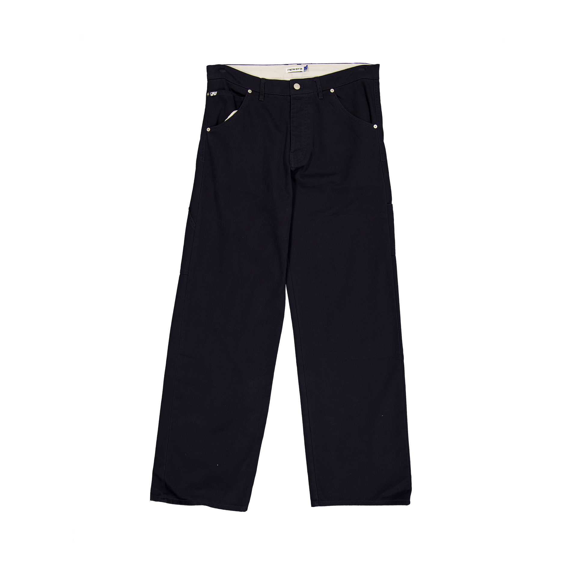 New Era Branded Brushed Cotton Navy Carpenter Pants