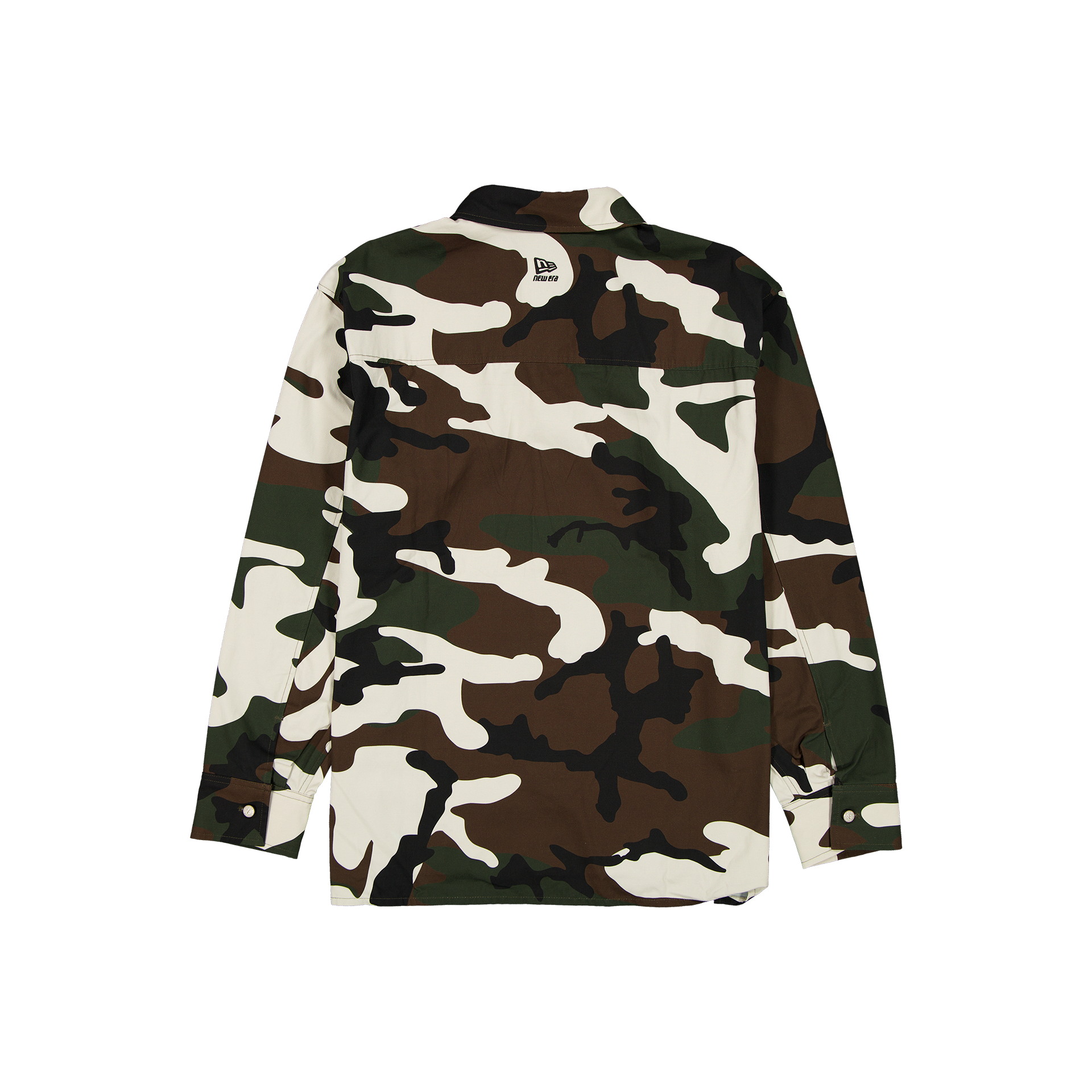 Alternative view of New Era Branded Woodland Camo Military Overshirt