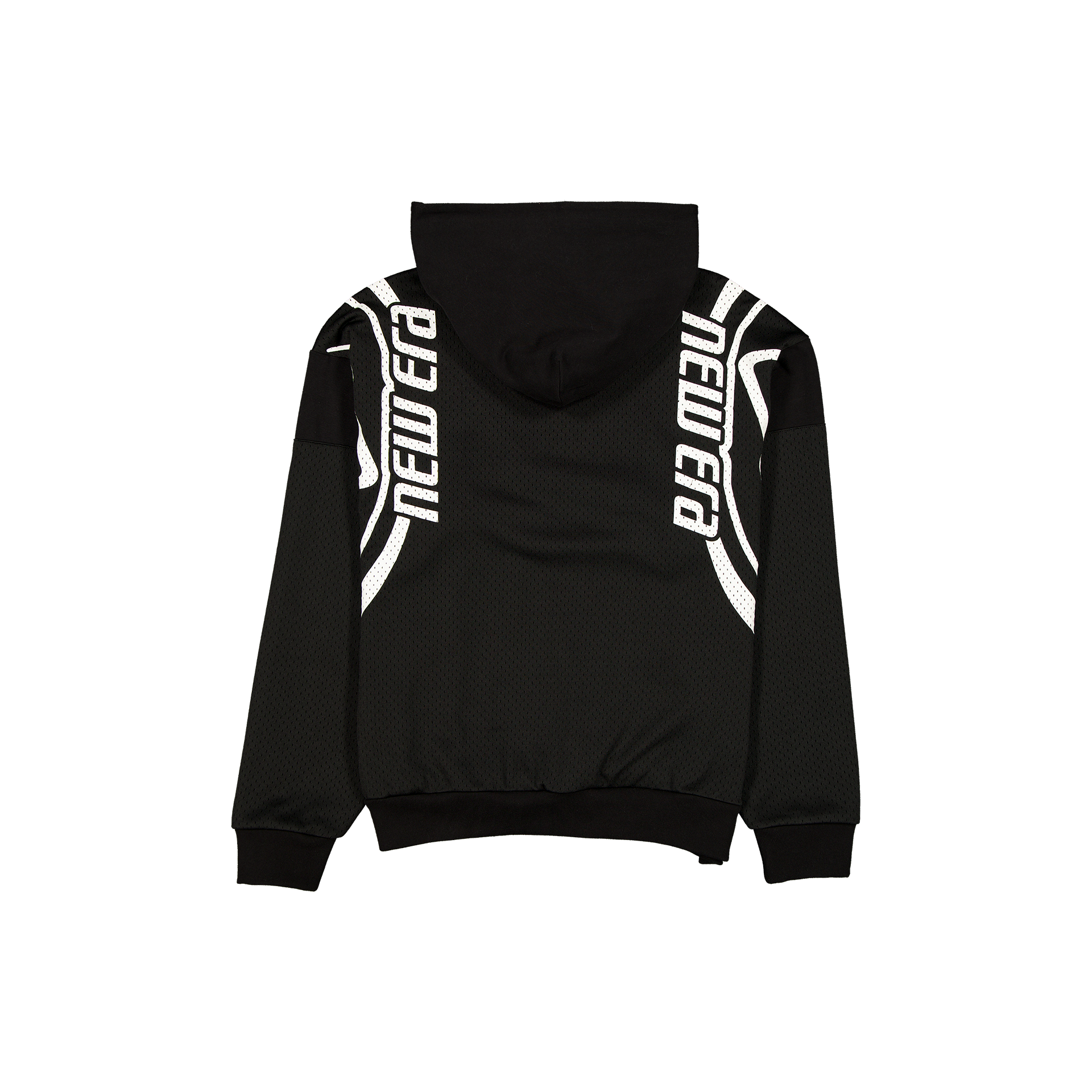 Alternative view of New Era Branded Mesh Combo Black Hoodie