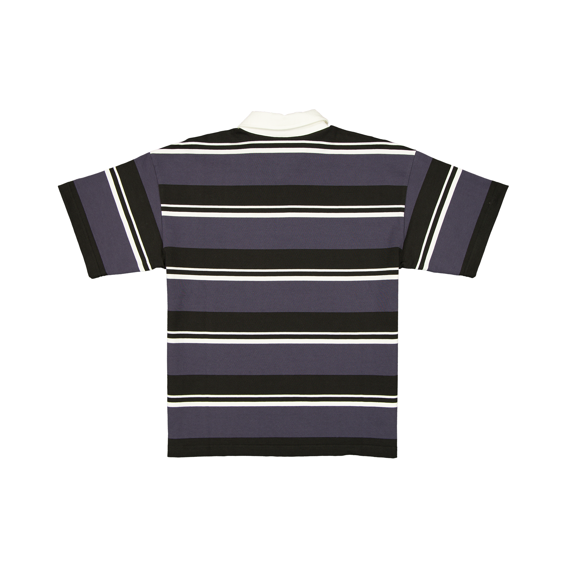 Alternative view of New Era Branded Yarn Dyed Black Rugby Shirt