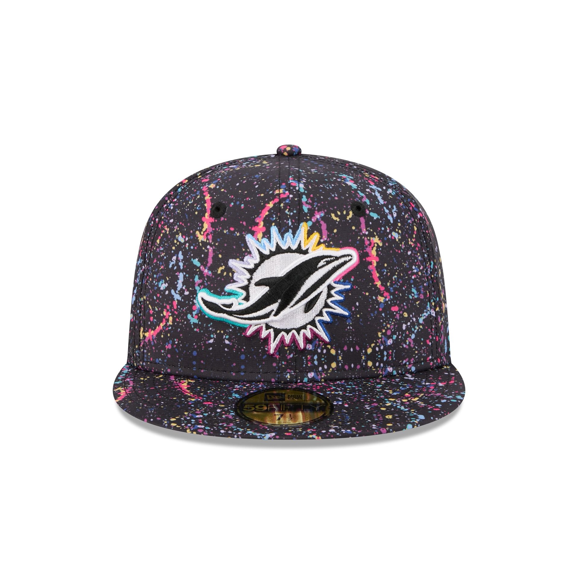 Alternative view of Miami Dolphins 2025 Crucial Catch 59Fifty Fitted Hat