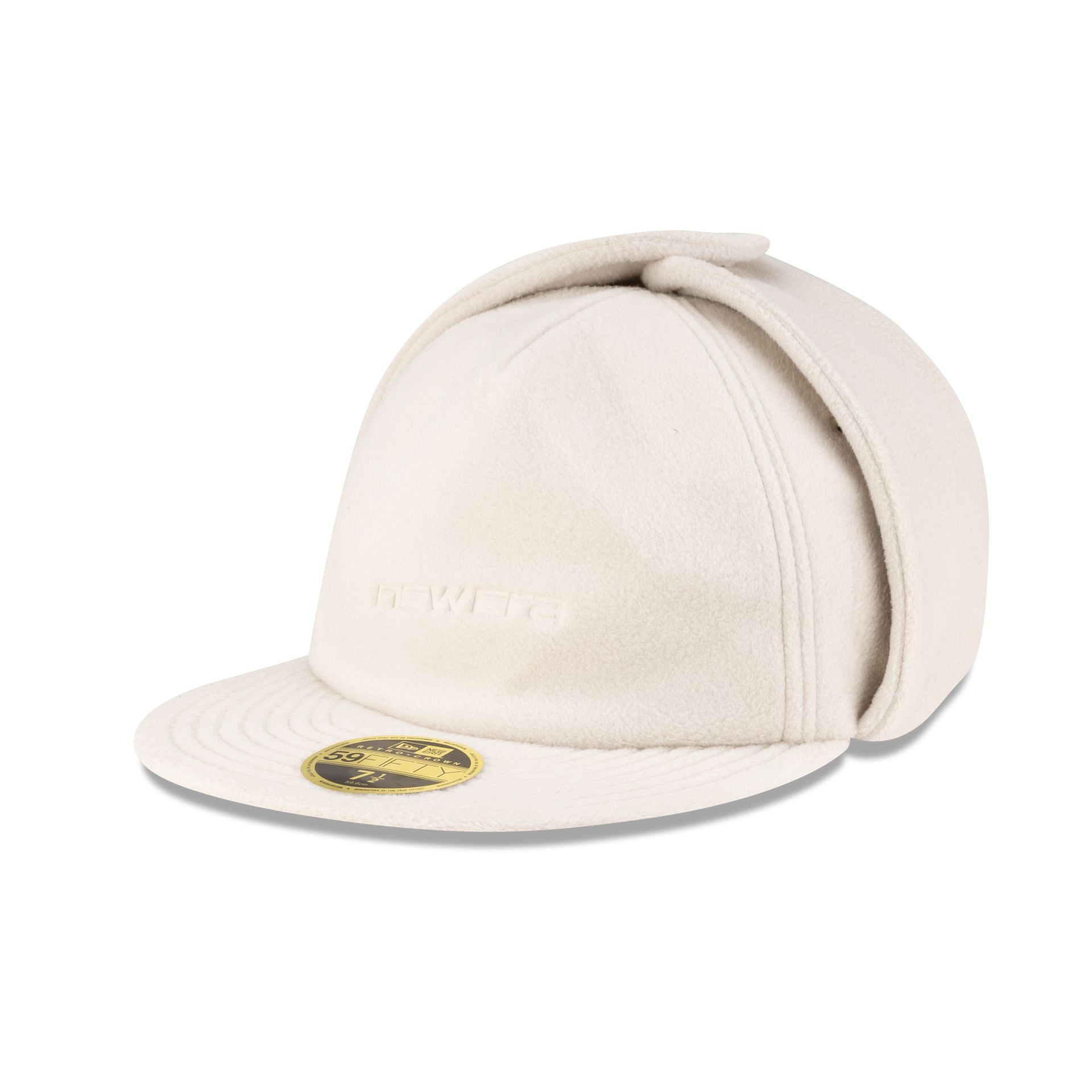 New Era Branded Vintage Stone Polartec Dog Ear Retro Crown 59Fifty Fitted Hat