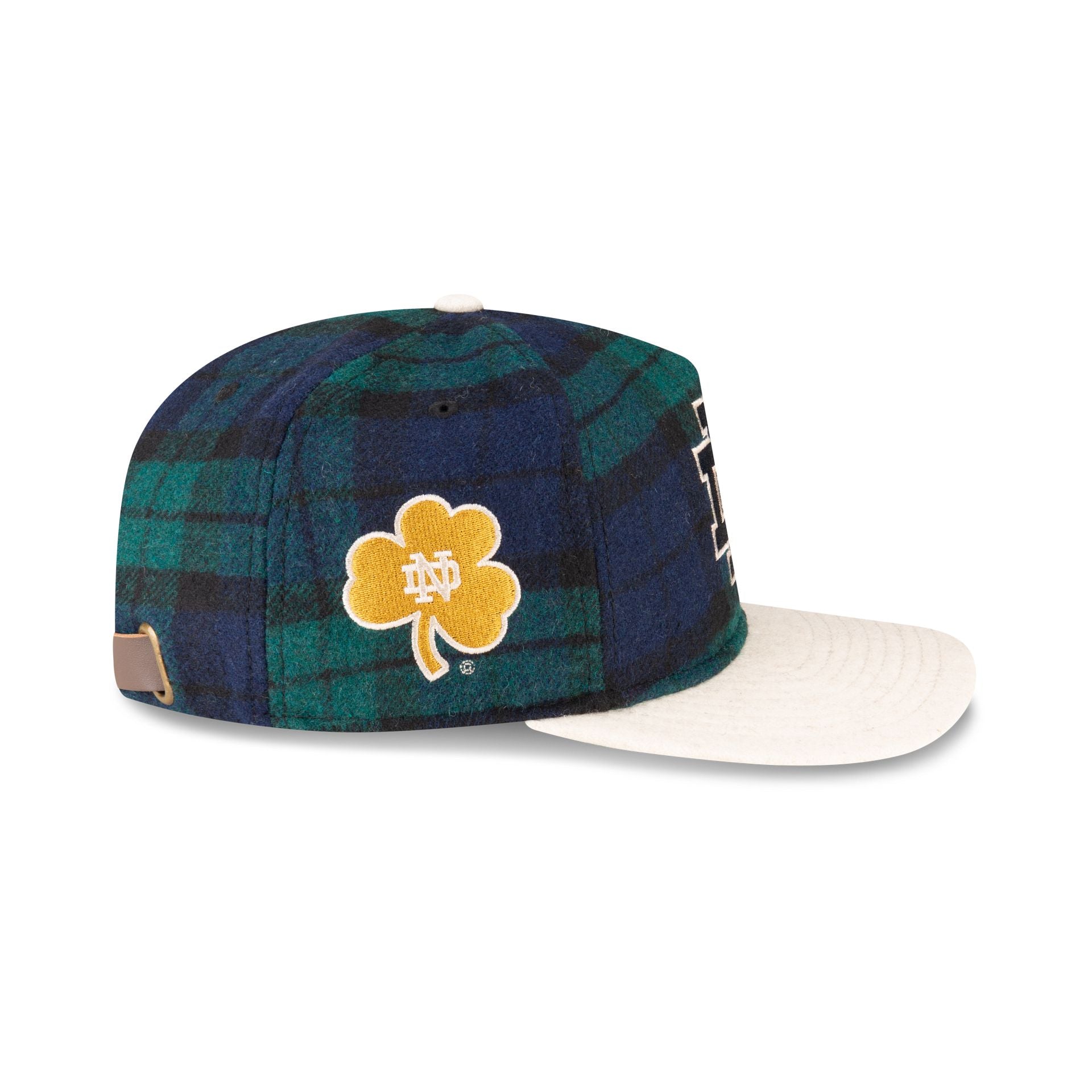 Notre Dame Fighting Irish Plaid Letterman 19Twenty Adjustable Hat - Image 4