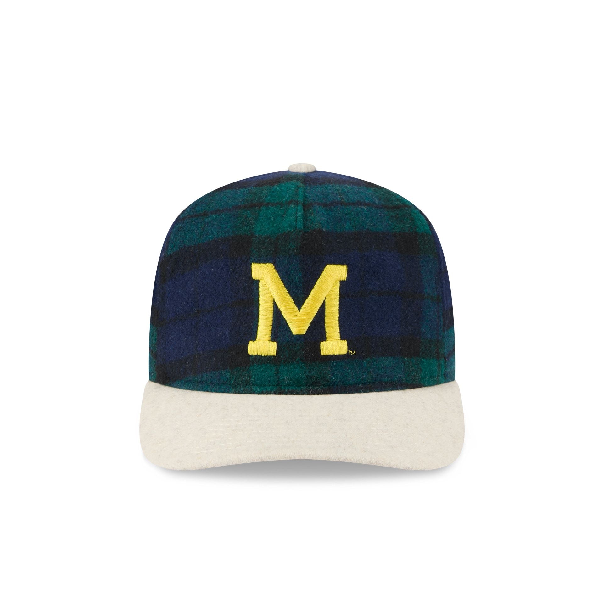 Alternative view of Michigan Wolverines Plaid Letterman 19Twenty Adjustable Hat