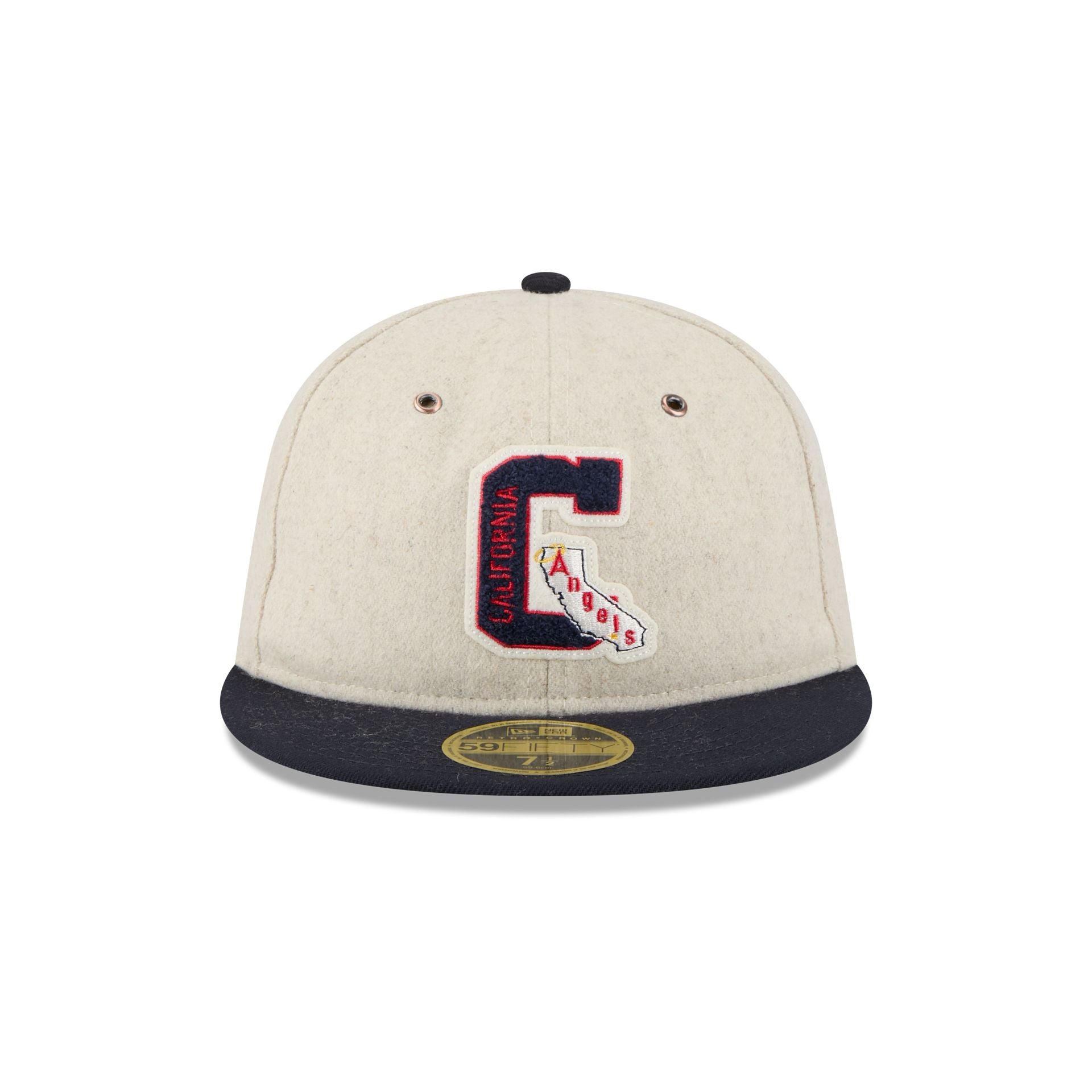 Alternative view of Los Angeles Angels Wool Letterman Retro Crown 59Fifty Fitted Hat