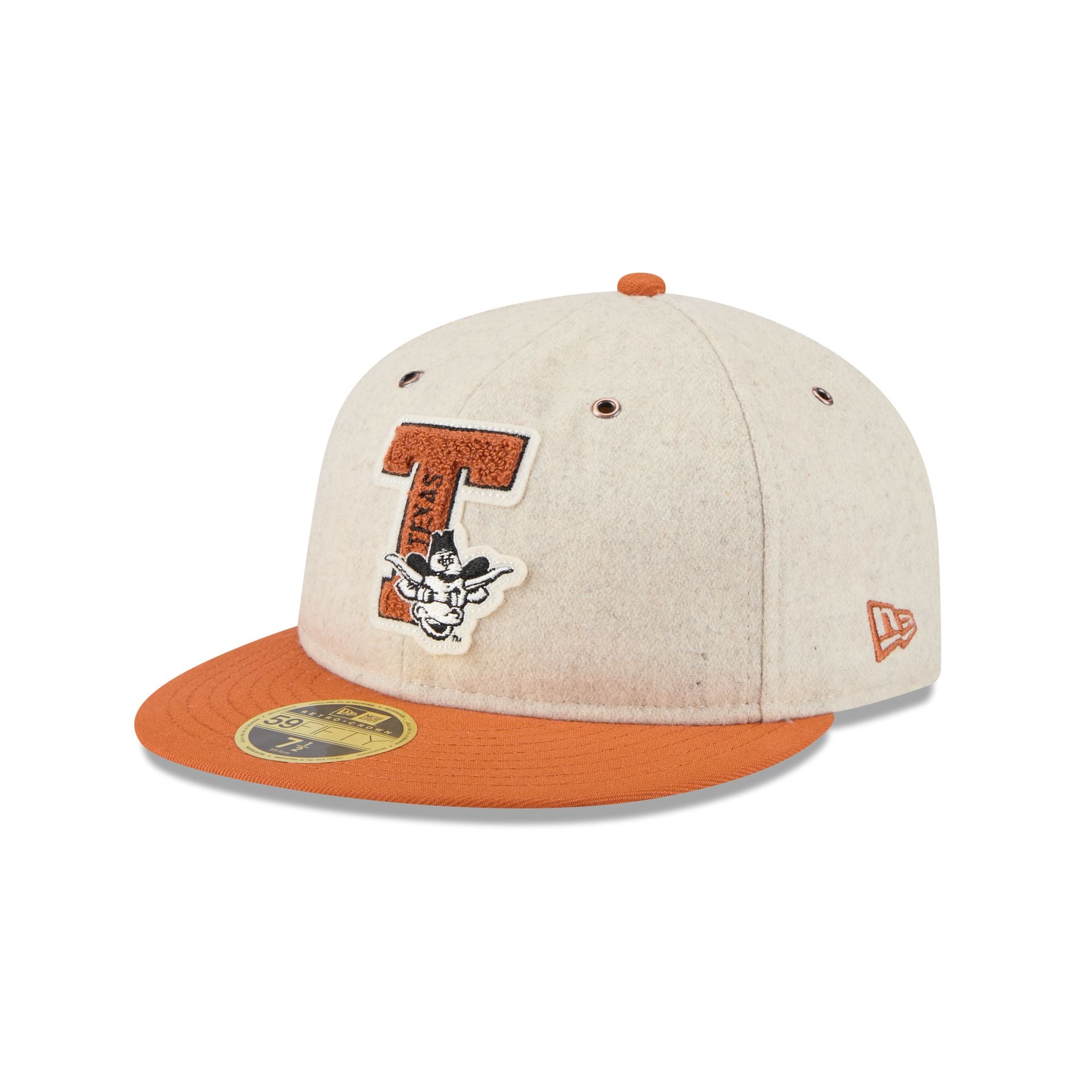 Texas Longhorns College Vault Wool Letterman Retro Crown 59Fifty Fitted Hat
