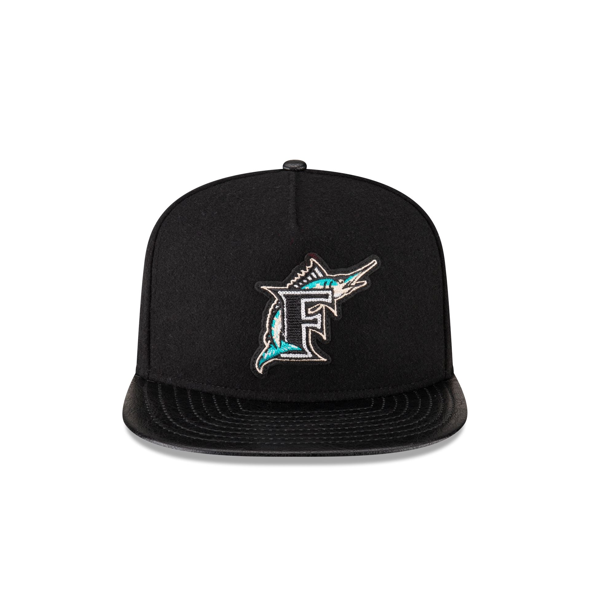 Alternative view of Miami Marlins Wool Letterman 9Fifty A-Frame Snapback Hat