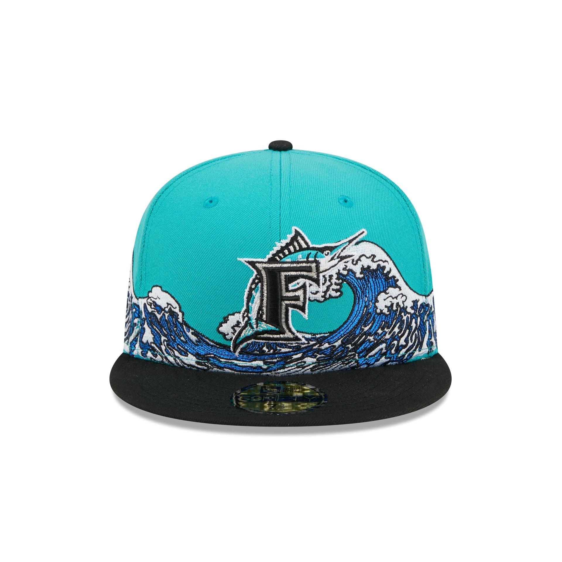 Alternative view of Miami Marlins Tidal Flow 59Fifty Fitted Hat