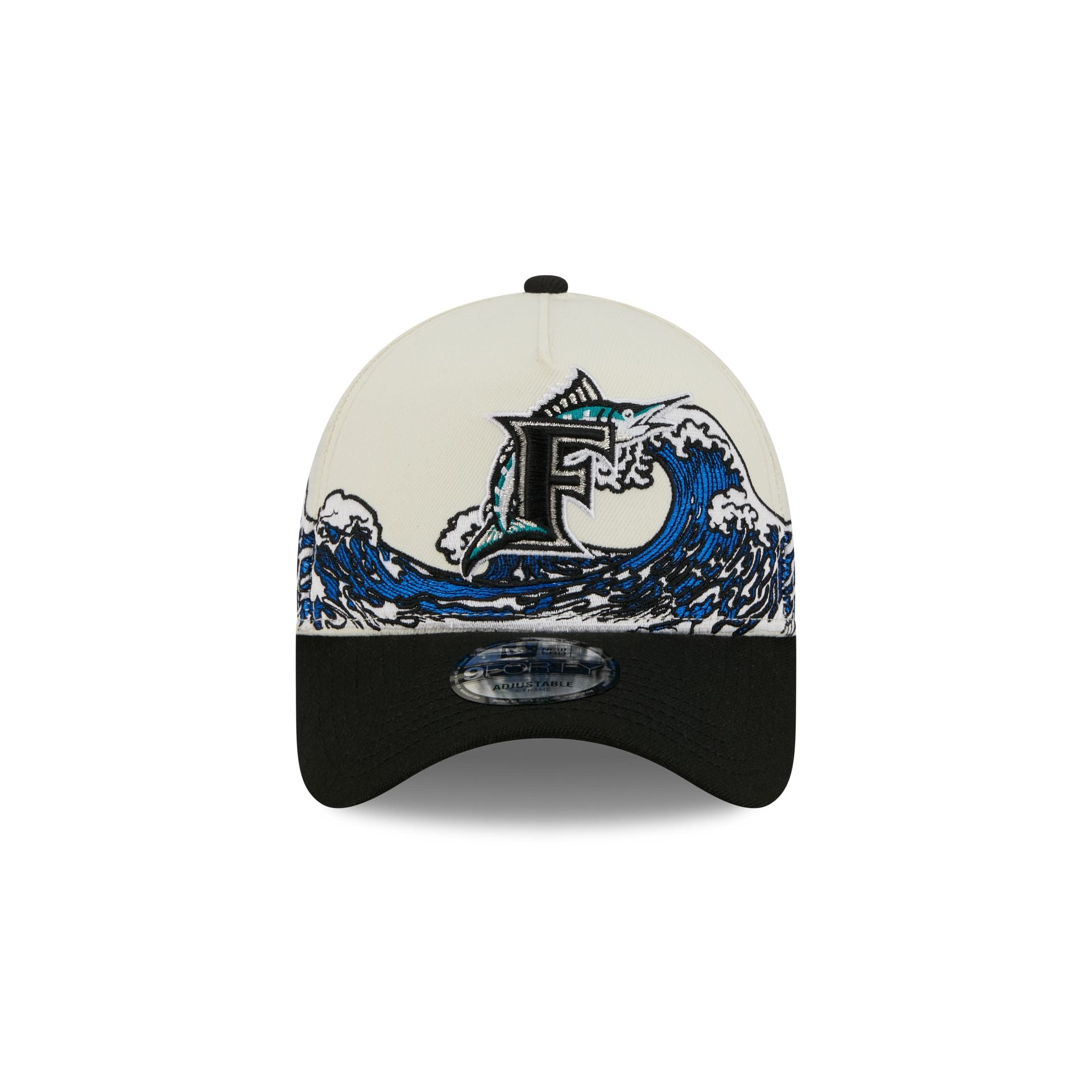 Alternative view of Miami Marlins Tidal Flow 9Forty A-Frame Snapback Hat
