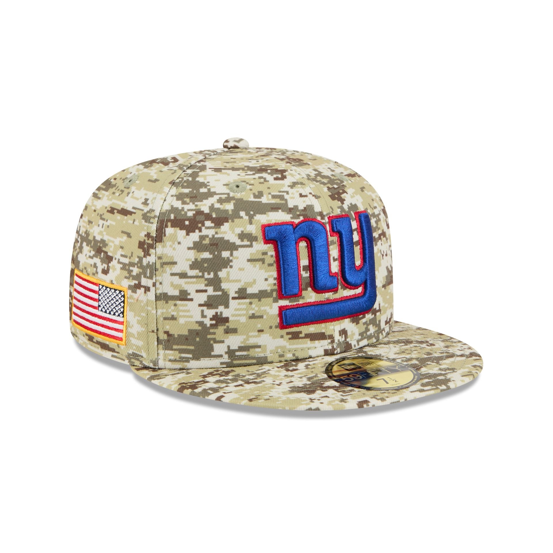 New York Giants 2025 Salute To Service Fan Gear 59Fifty Fitted Hat