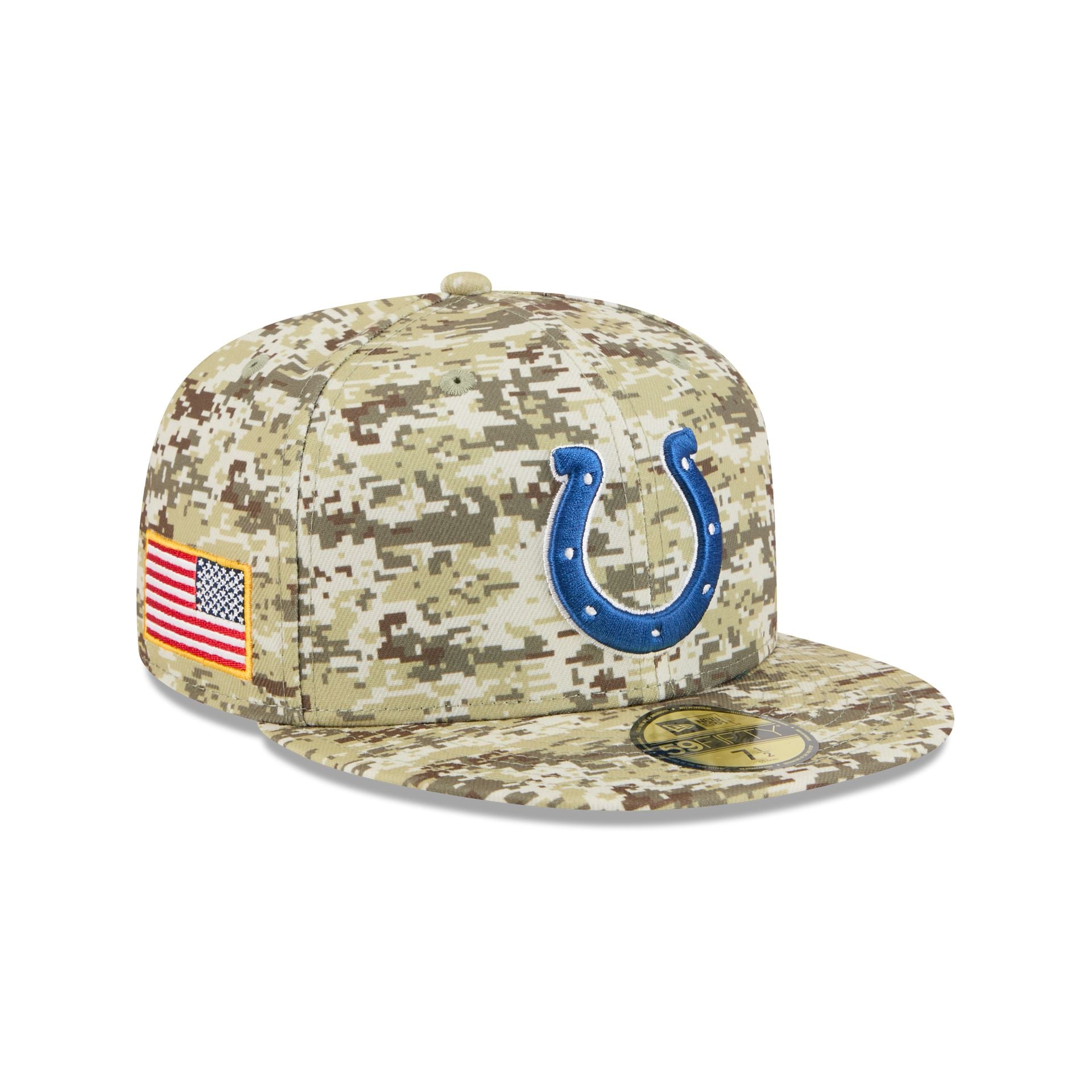 Indianapolis Colts 2025 Salute To Service Fan Gear 59Fifty Fitted Hat