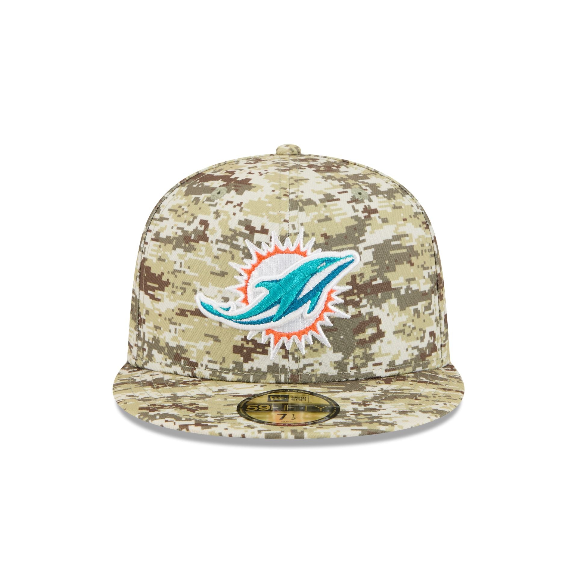 Alternative view of Miami Dolphins 2025 Salute To Service Fan Gear 59Fifty Fitted Hat