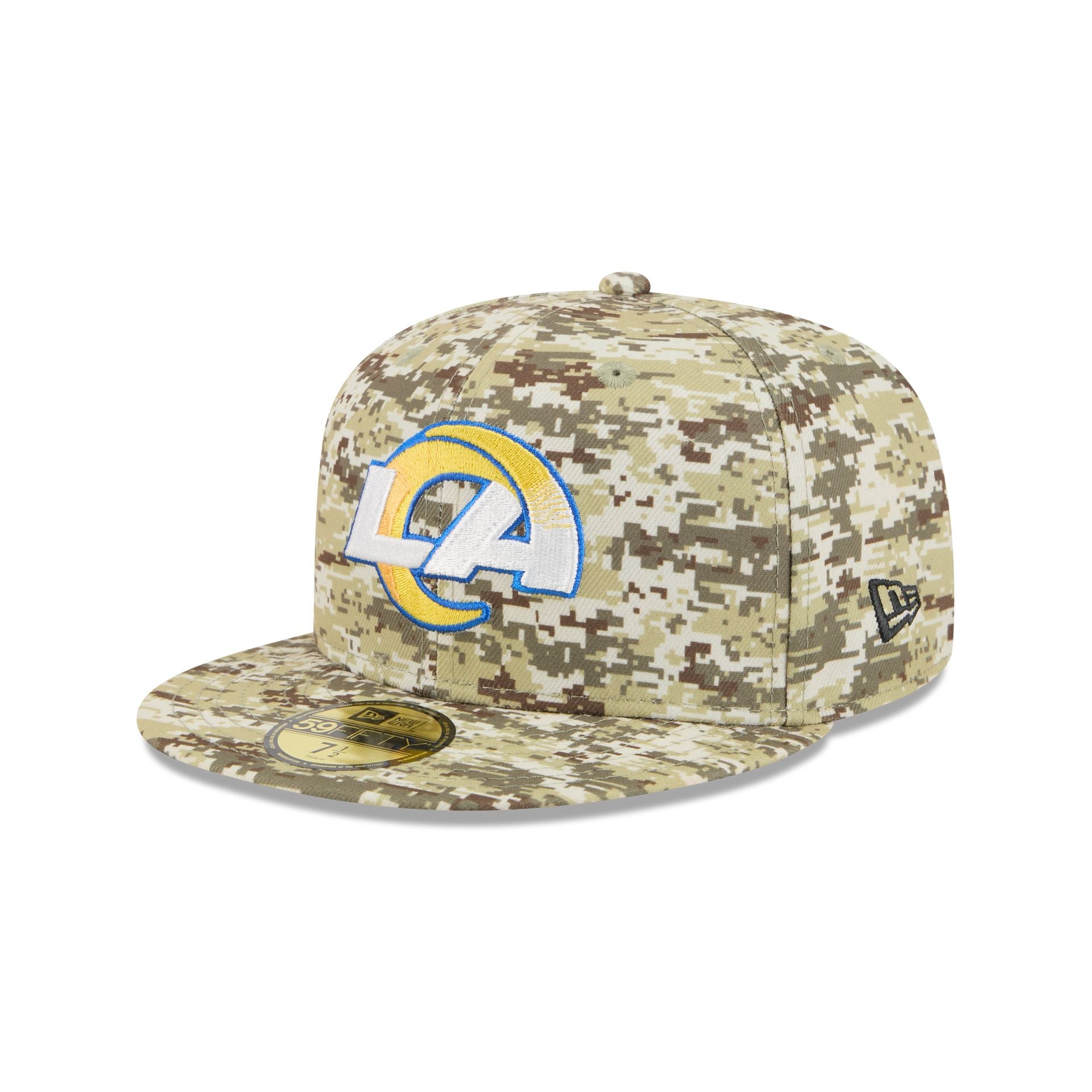 Los Angeles Rams 2025 Salute To Service Fan Gear 59Fifty Fitted Hat - Image 3