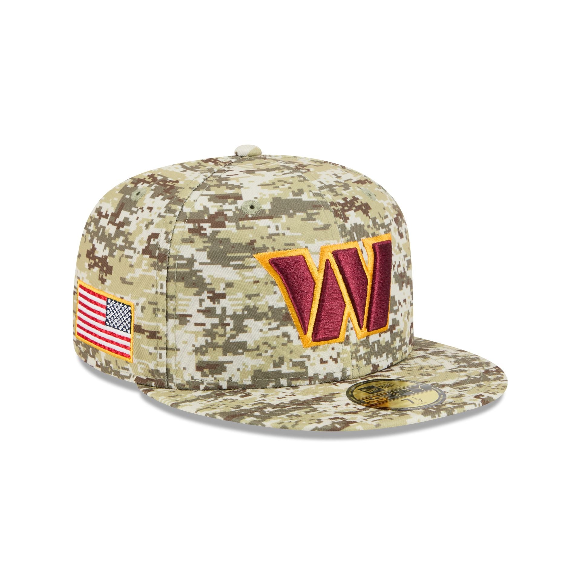 Washington Commanders 2025 Salute To Service Fan Gear 59Fifty Fitted Hat