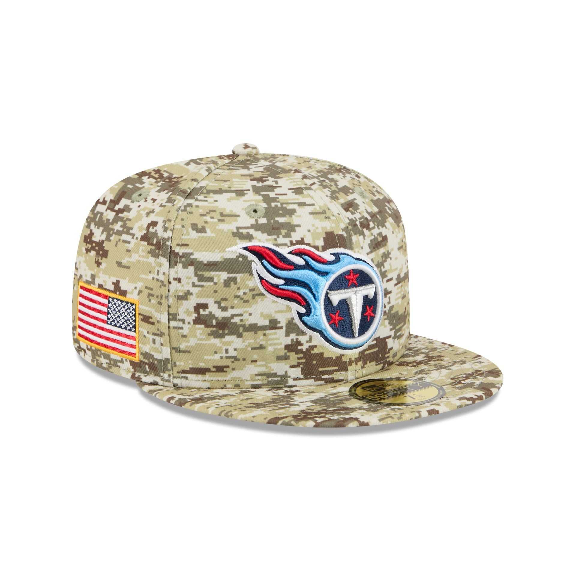 Tennessee Titans 2025 Salute To Service Fan Gear 59Fifty Fitted Hat