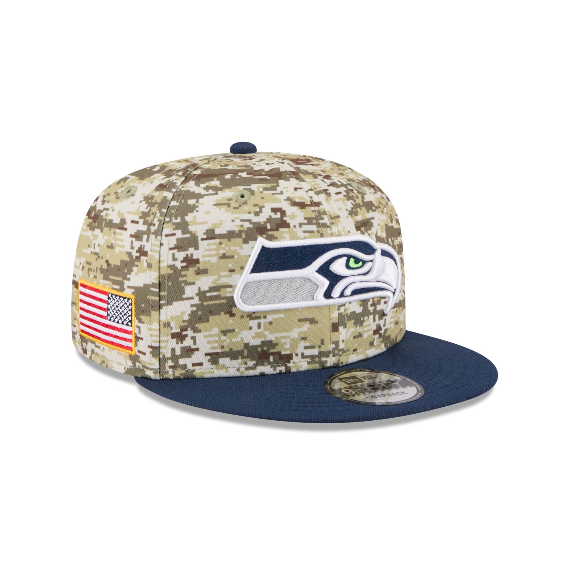 Seattle Seahawks 2025 Salute To Service Fan Gear 9Fifty Snapback Hat