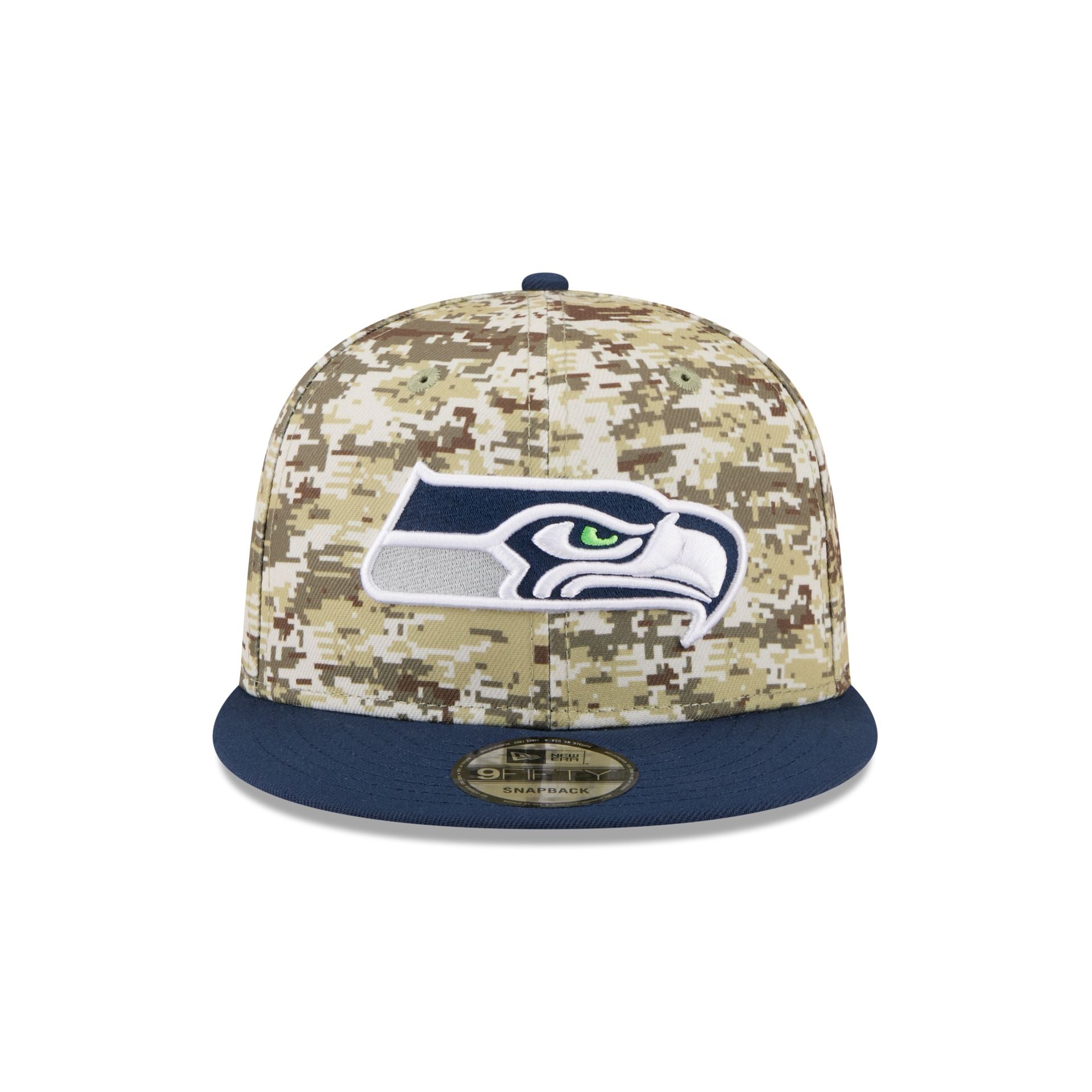 Alternative view of Seattle Seahawks 2025 Salute To Service Fan Gear 9Fifty Snapback Hat