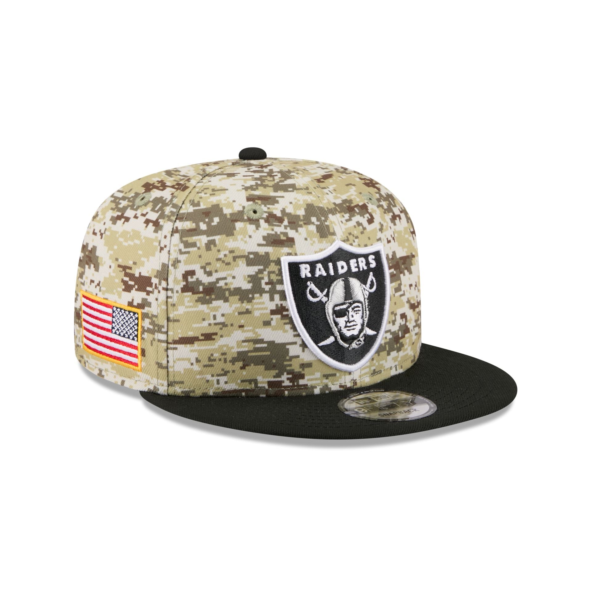 Las Vegas Raiders 2025 Salute To Service Fan Gear 9Fifty Snapback Hat