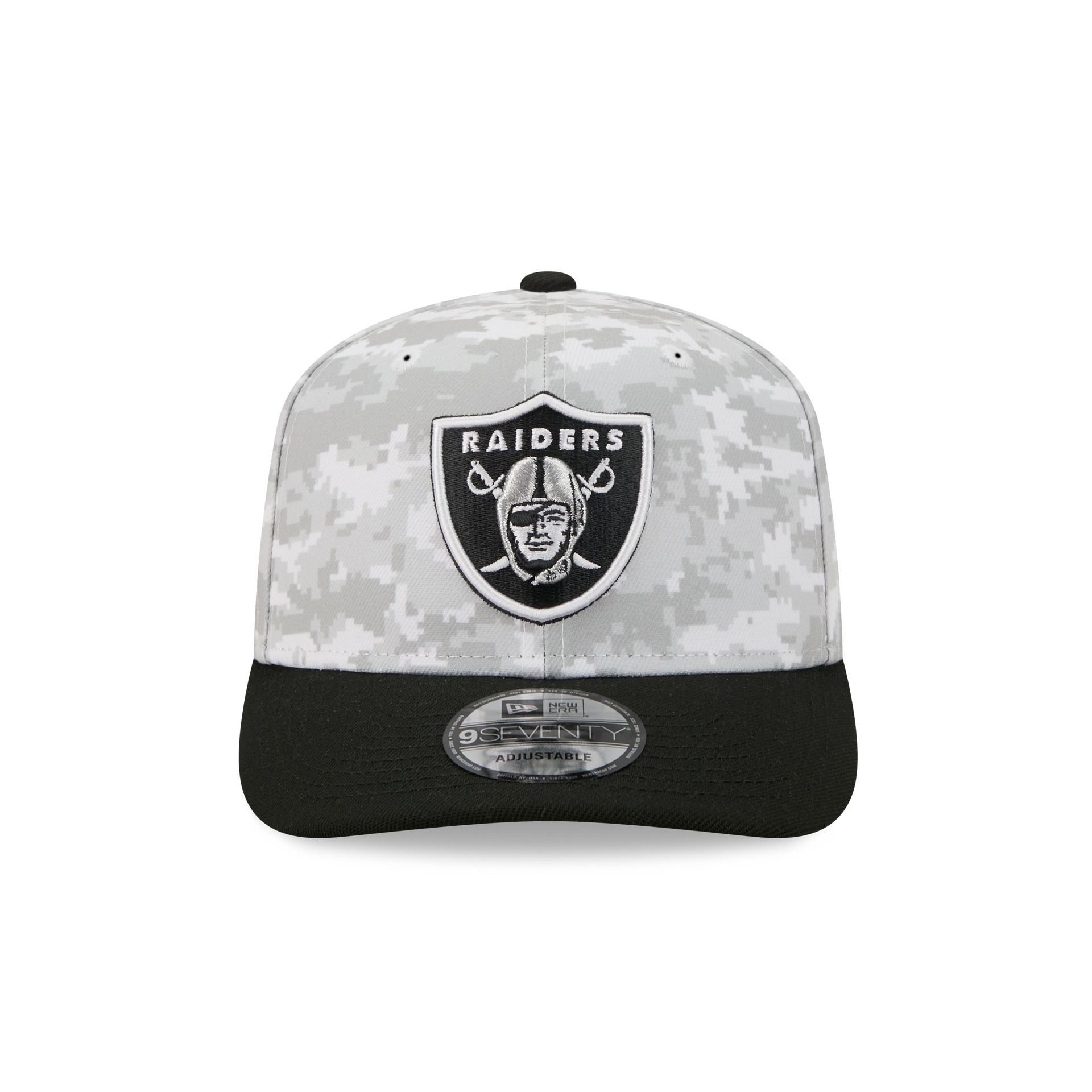 Alternative view of Las Vegas Raiders 2025 Salute To Service Fan Gear 9Seventy Stretch-Snap Hat