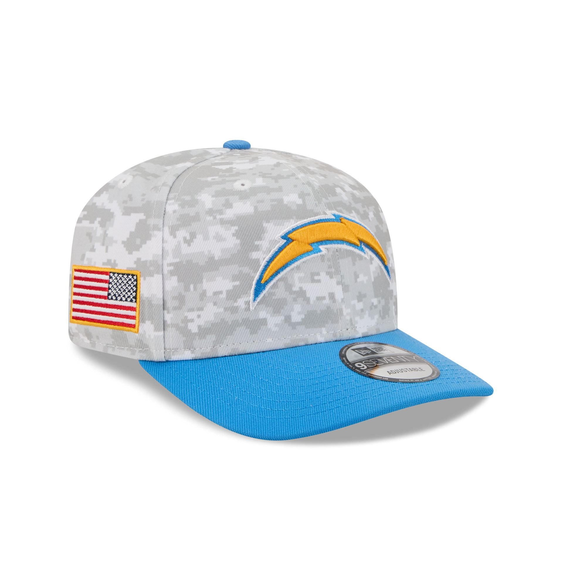 Los Angeles Chargers 2025 Salute To Service Fan Gear 9Seventy Stretch-Snap Hat
