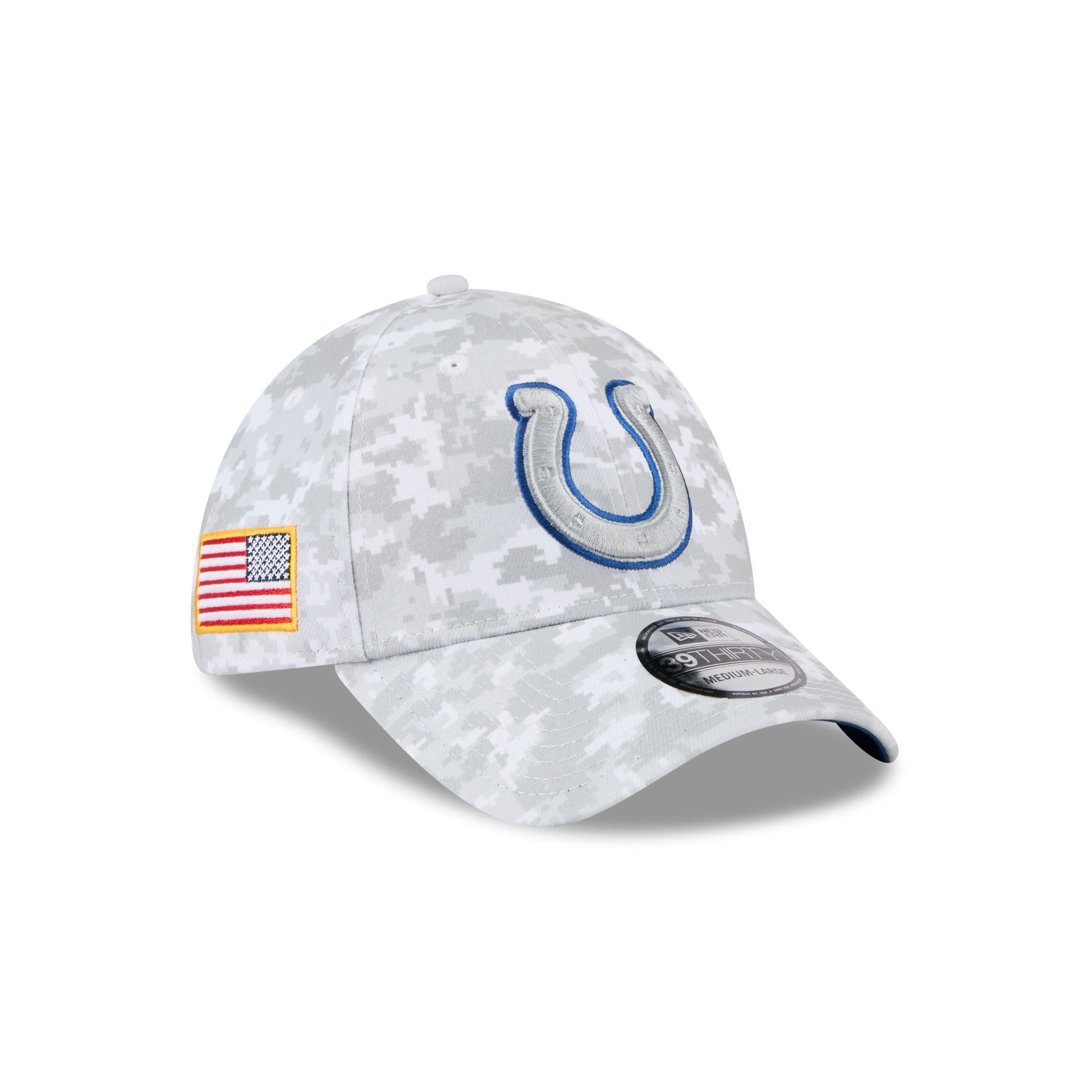 Indianapolis Colts 2025 Salute To Service Fan Gear 39Thirty Stretch Fit Hat