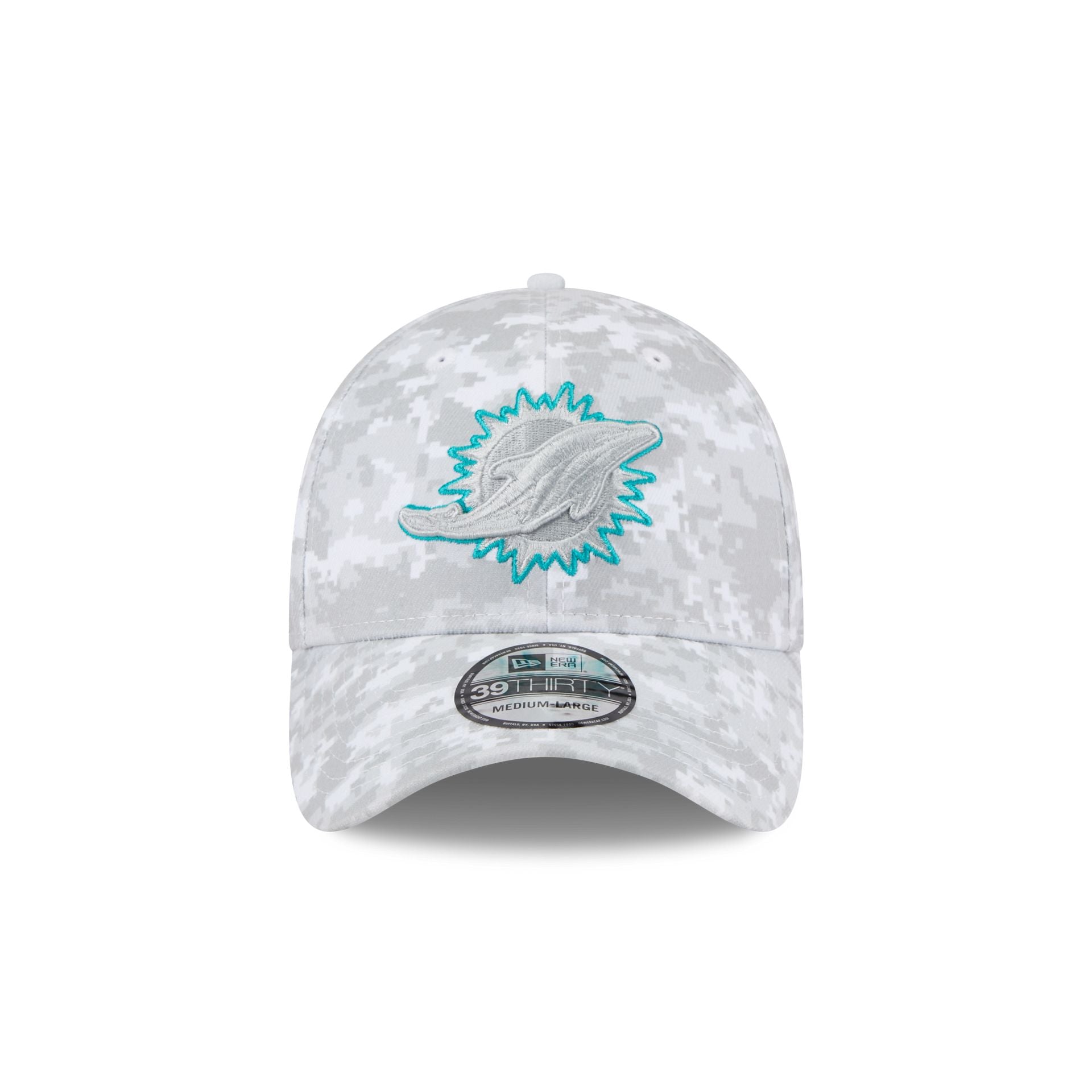 Alternative view of Miami Dolphins 2025 Salute To Service Fan Gear 39Thirty Stretch Fit Hat