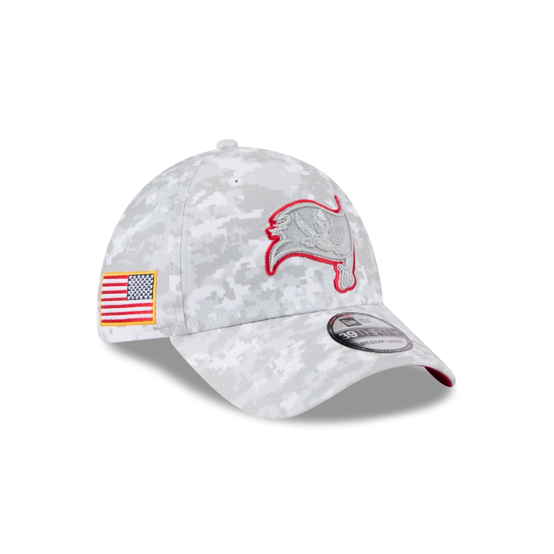 Tampa Bay Buccaneers 2025 Salute To Service Fan Gear 39Thirty Stretch Fit Hat