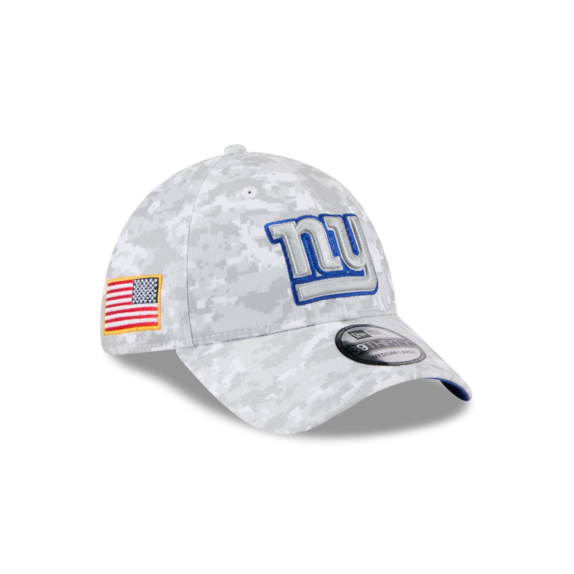 New York Giants 2025 Salute To Service Fan Gear 39Thirty Stretch Fit Hat